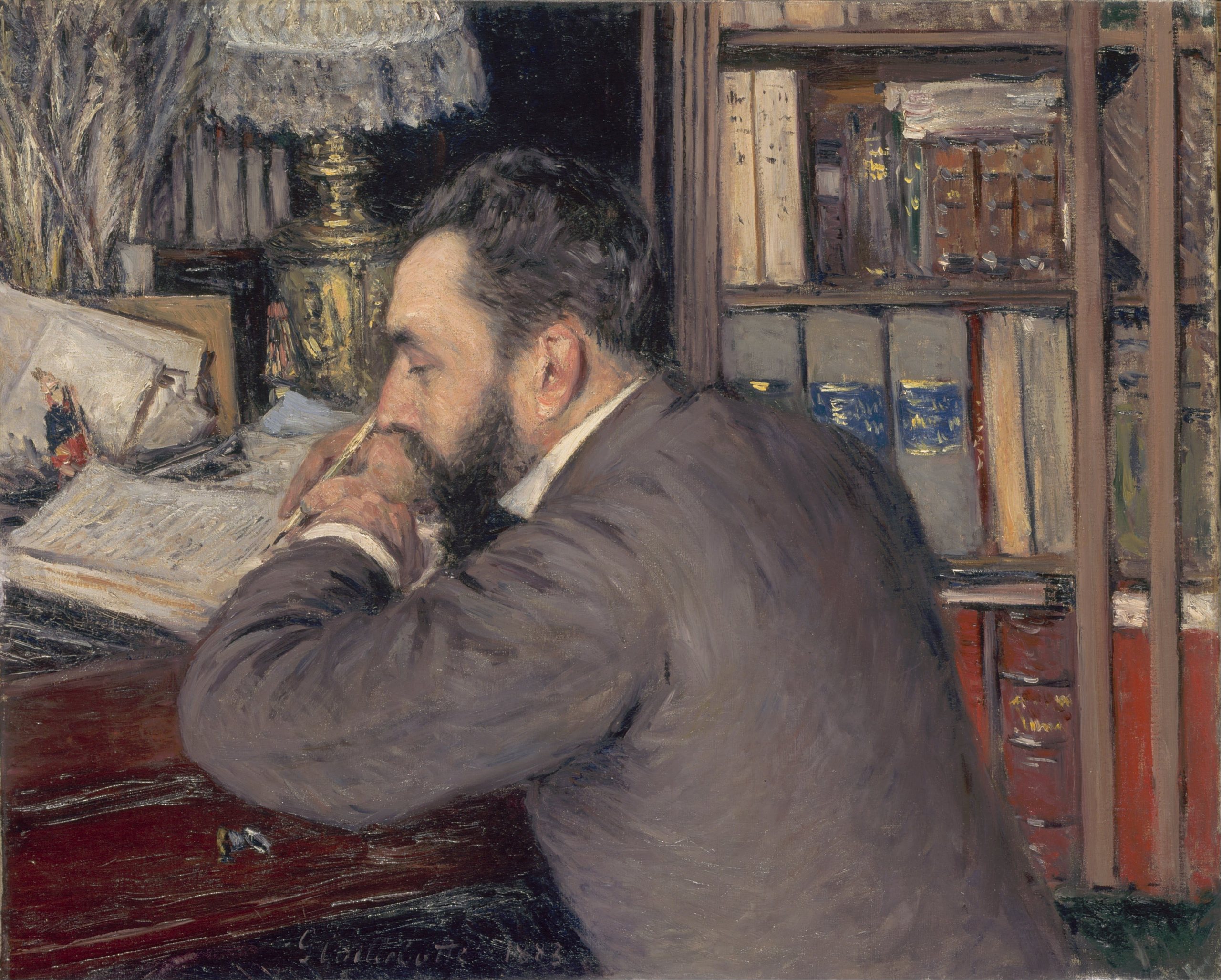 《亨利·科迪埃肖像》（Henri Cordier）｜古斯塔夫·卡耶博特 Gustave Caillebotte｜1883