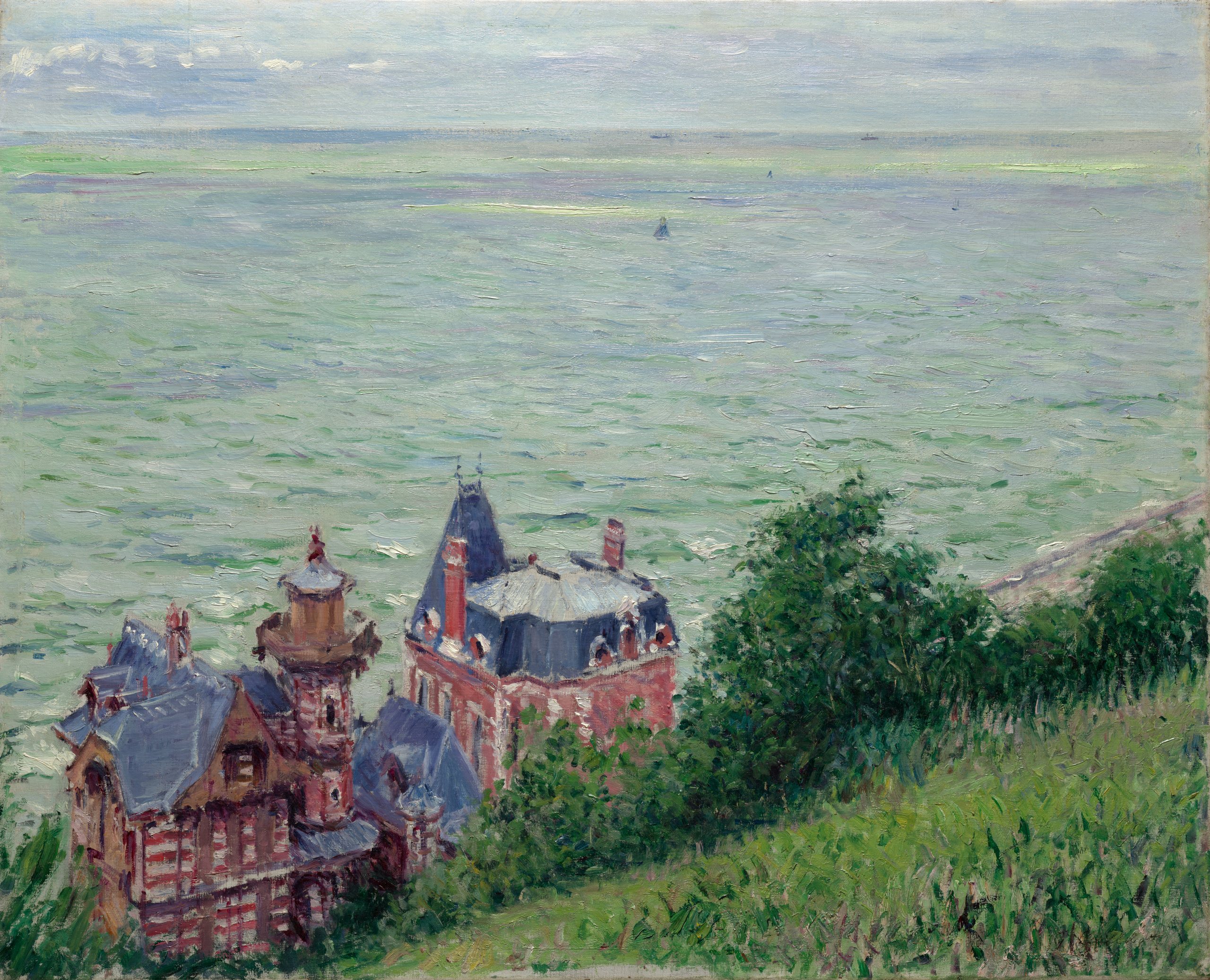 《特鲁维尔的别墅》（Villas at Trouville）｜古斯塔夫·卡耶博特 Gustave Caillebotte｜1884