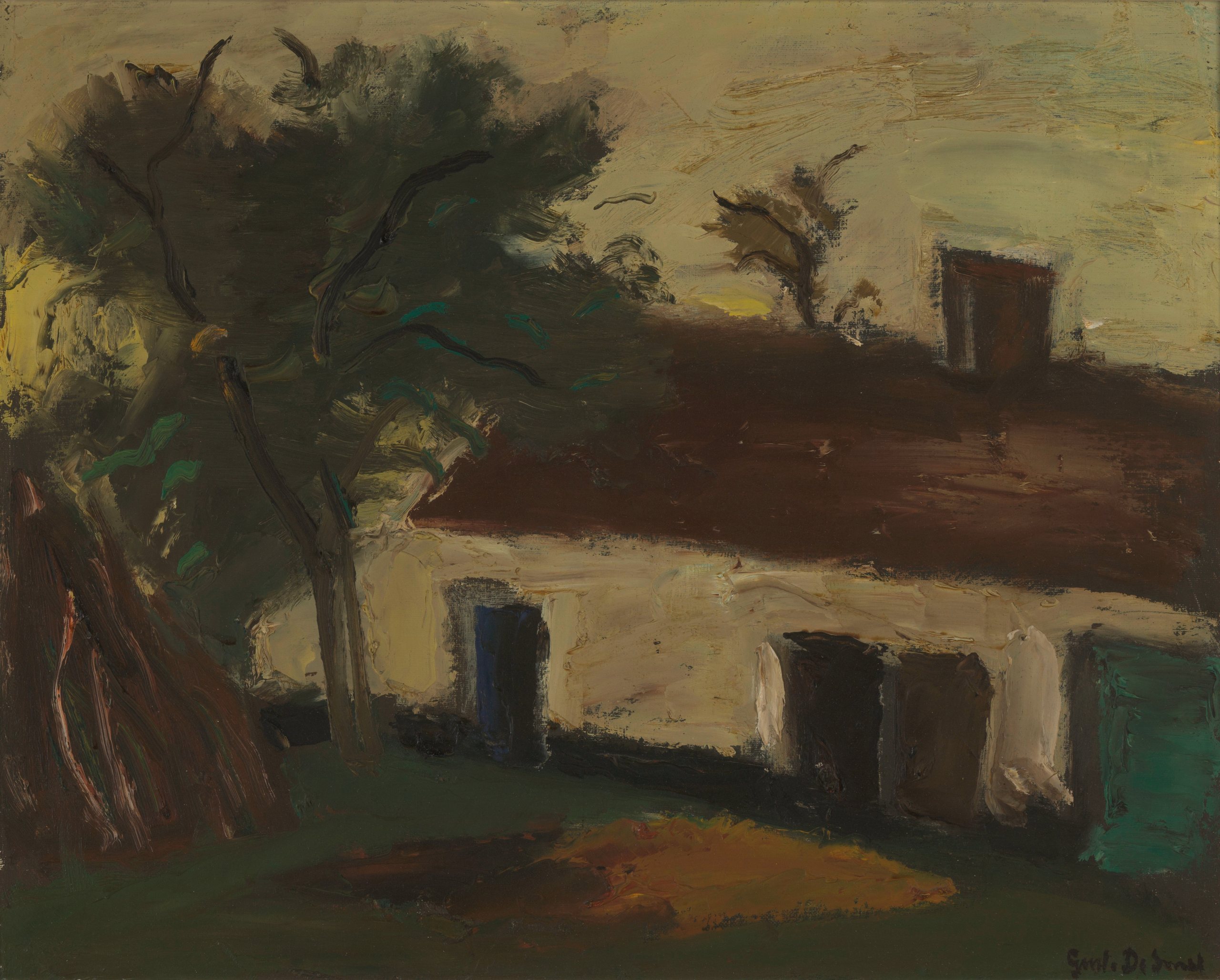 《稳定的》（Stable）｜古斯塔夫·德·斯梅特 Gustave De Smet｜1939