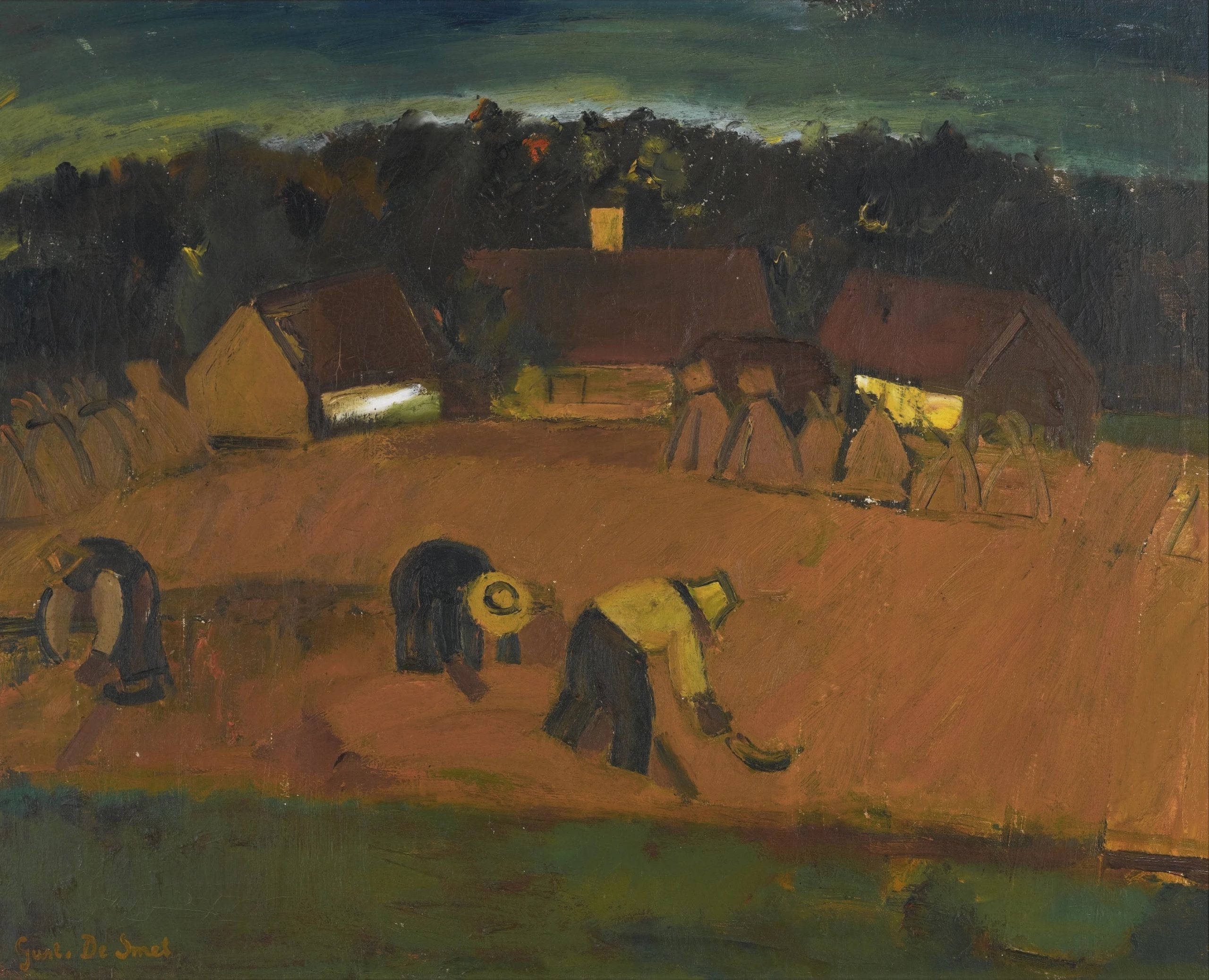 《收获》（The Harvest）｜古斯塔夫·德·斯梅特 Gustave De Smet｜不明