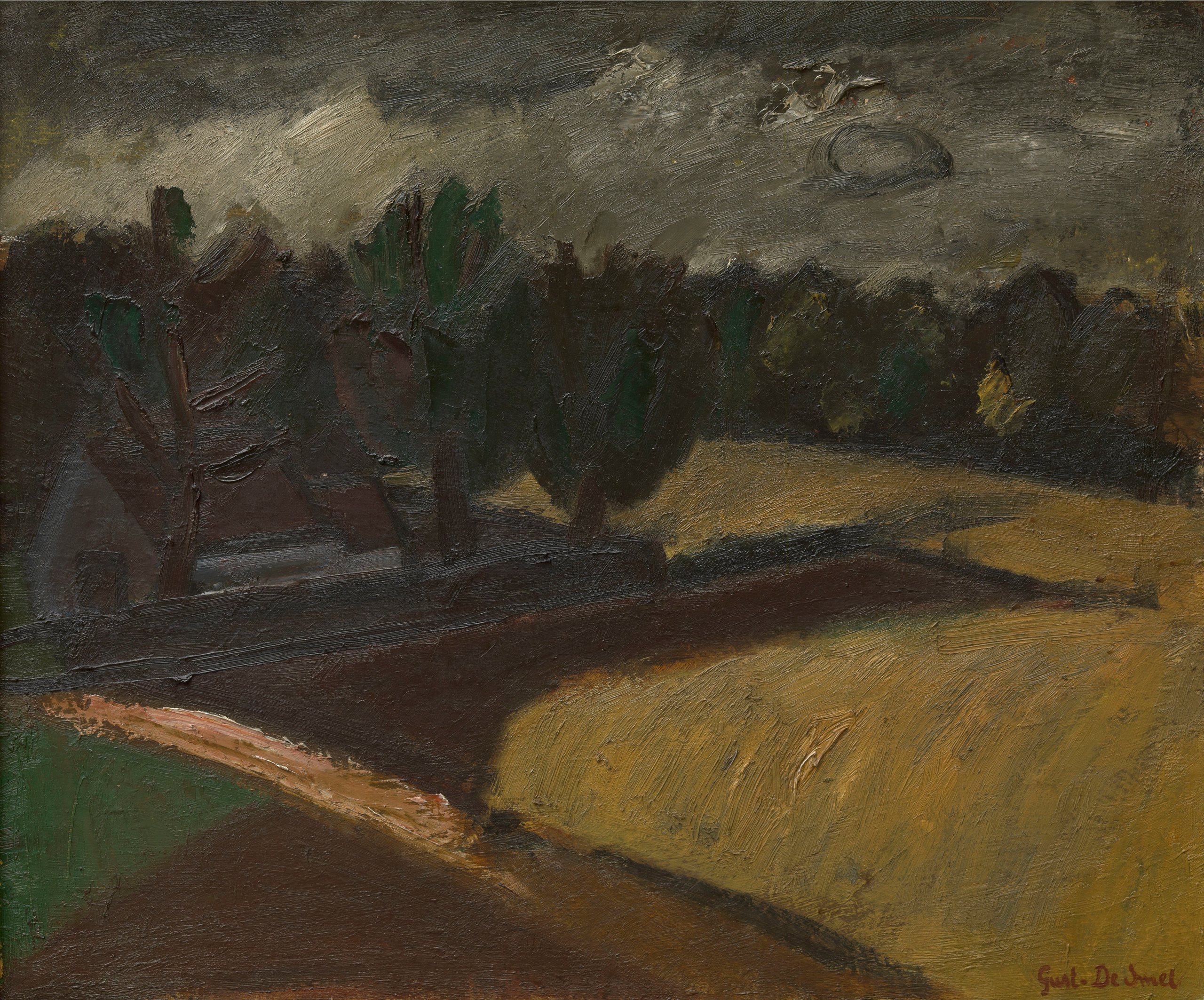 《景观》（Landscape）｜古斯塔夫·德·斯梅特 Gustave De Smet｜1940