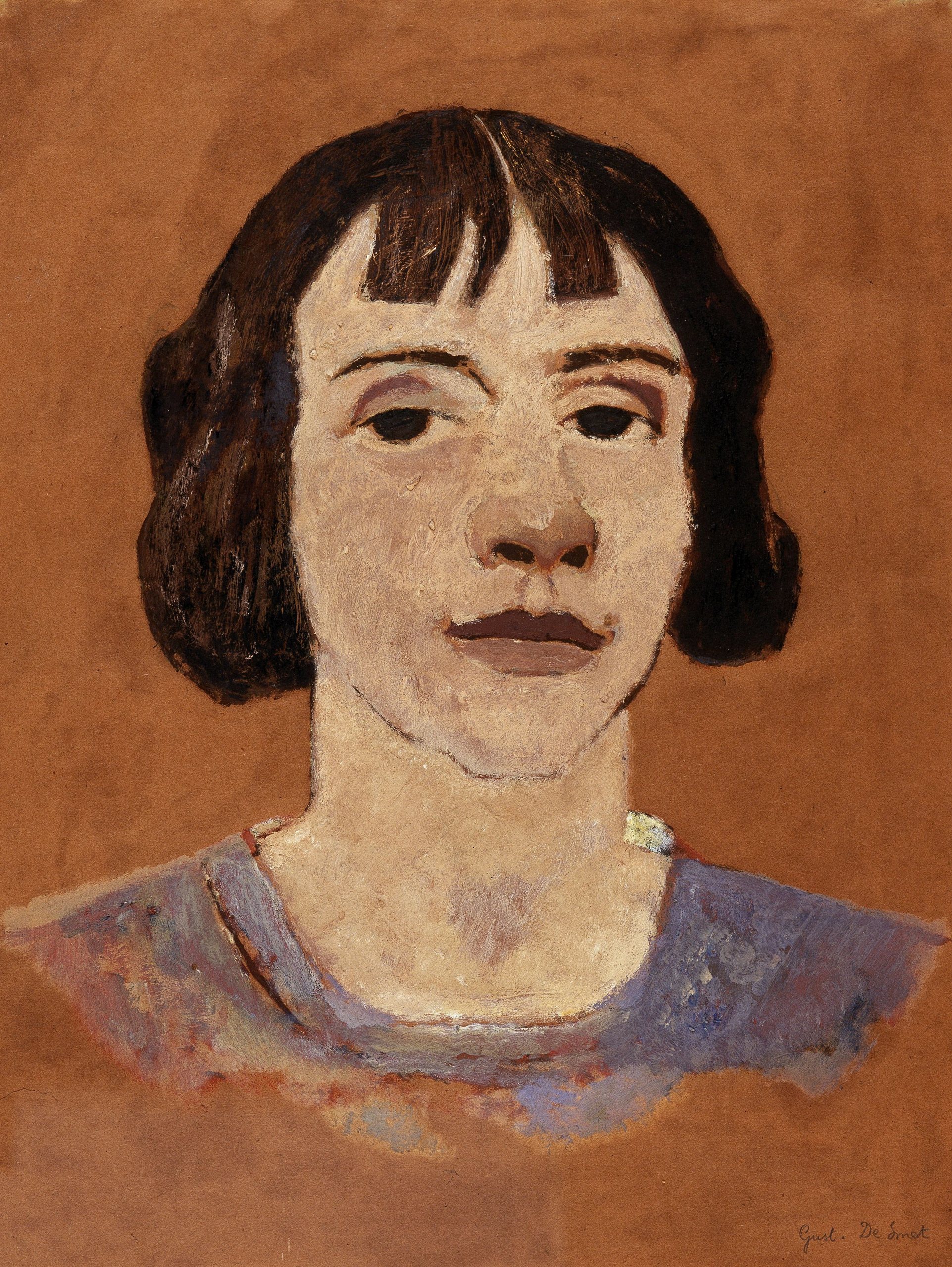 《一个年轻女子（研究）》（A Young Woman (study)）｜古斯塔夫·德·斯梅特 Gustave De Smet｜1934