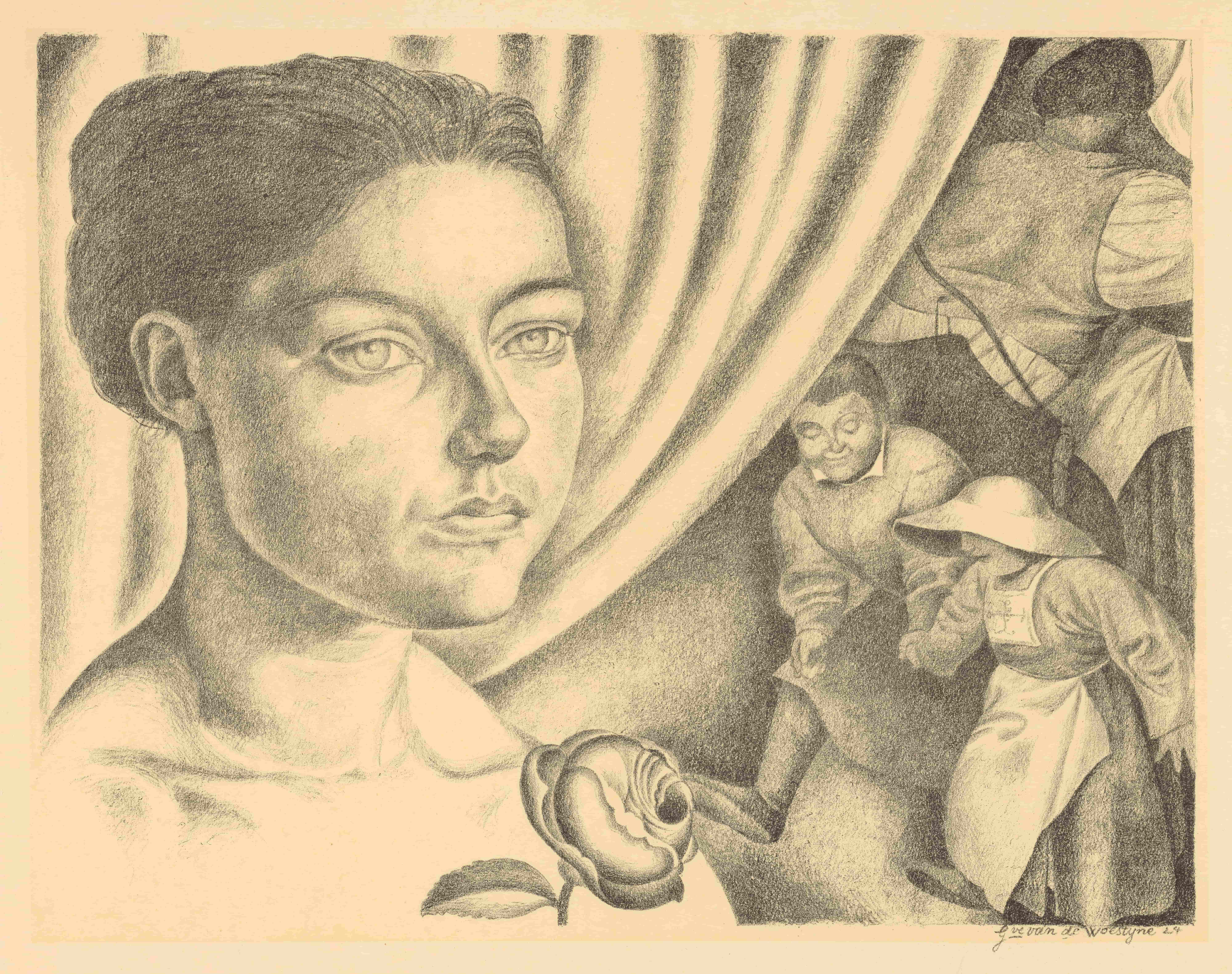 《年轻女子》（Young Woman）｜古斯塔夫·范·德·沃斯泰恩 Gustave van de Woestijne｜1924