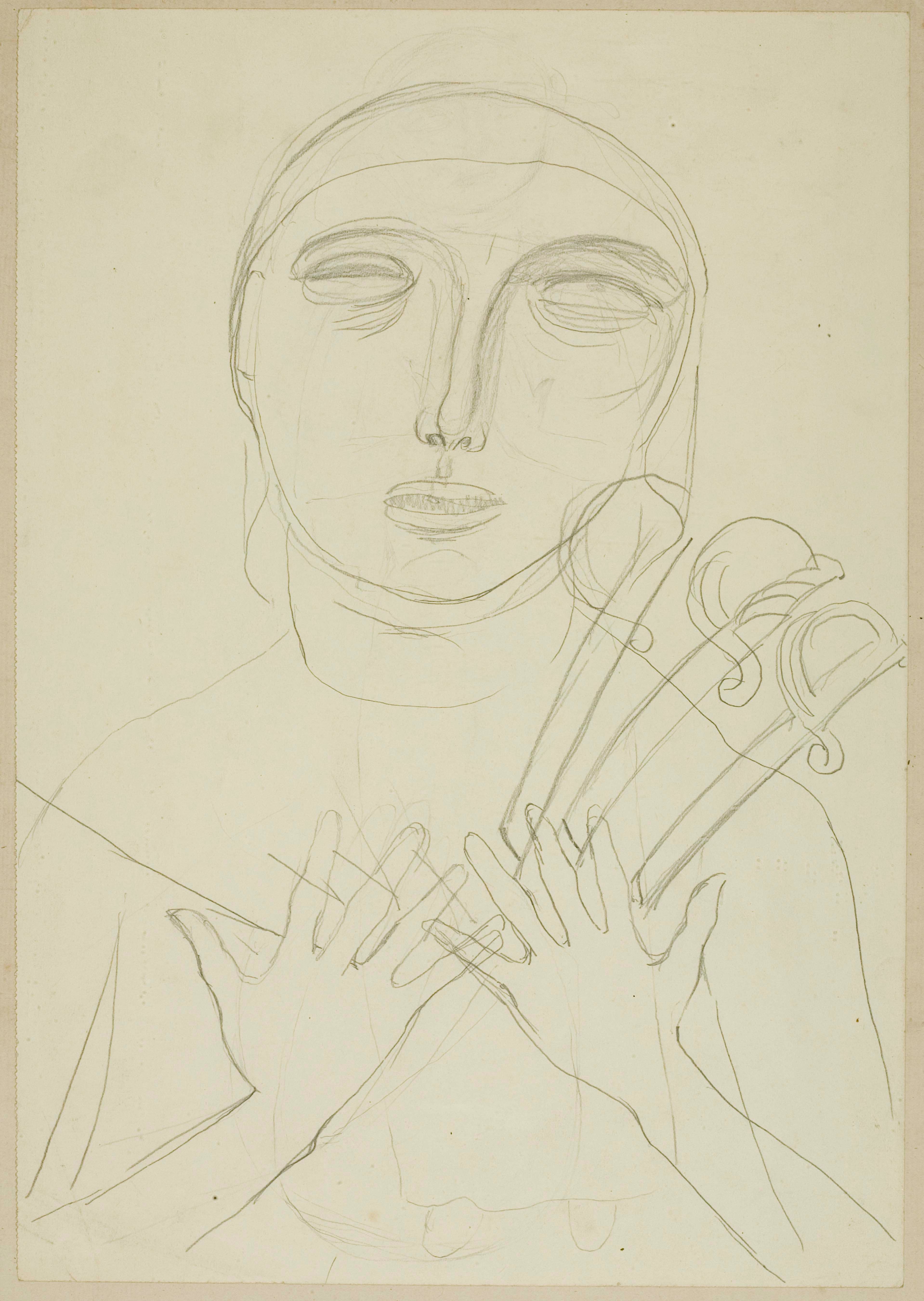 《学习《七苦圣母》（Study for ’Our Lady of Seven Sorrows’）｜古斯塔夫·范·德·沃斯泰恩 Gustave van de Woestijne｜1925