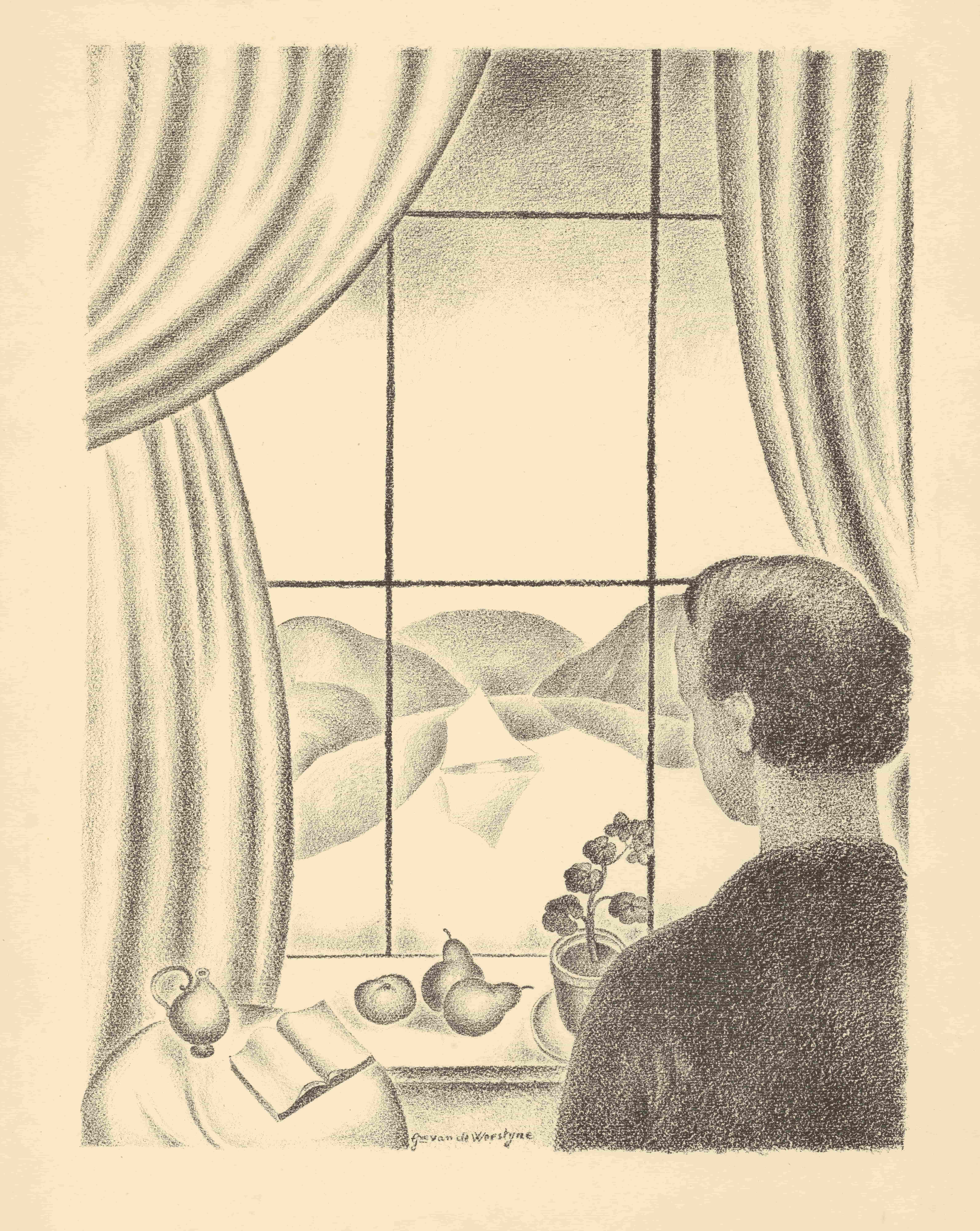 窗前的画家