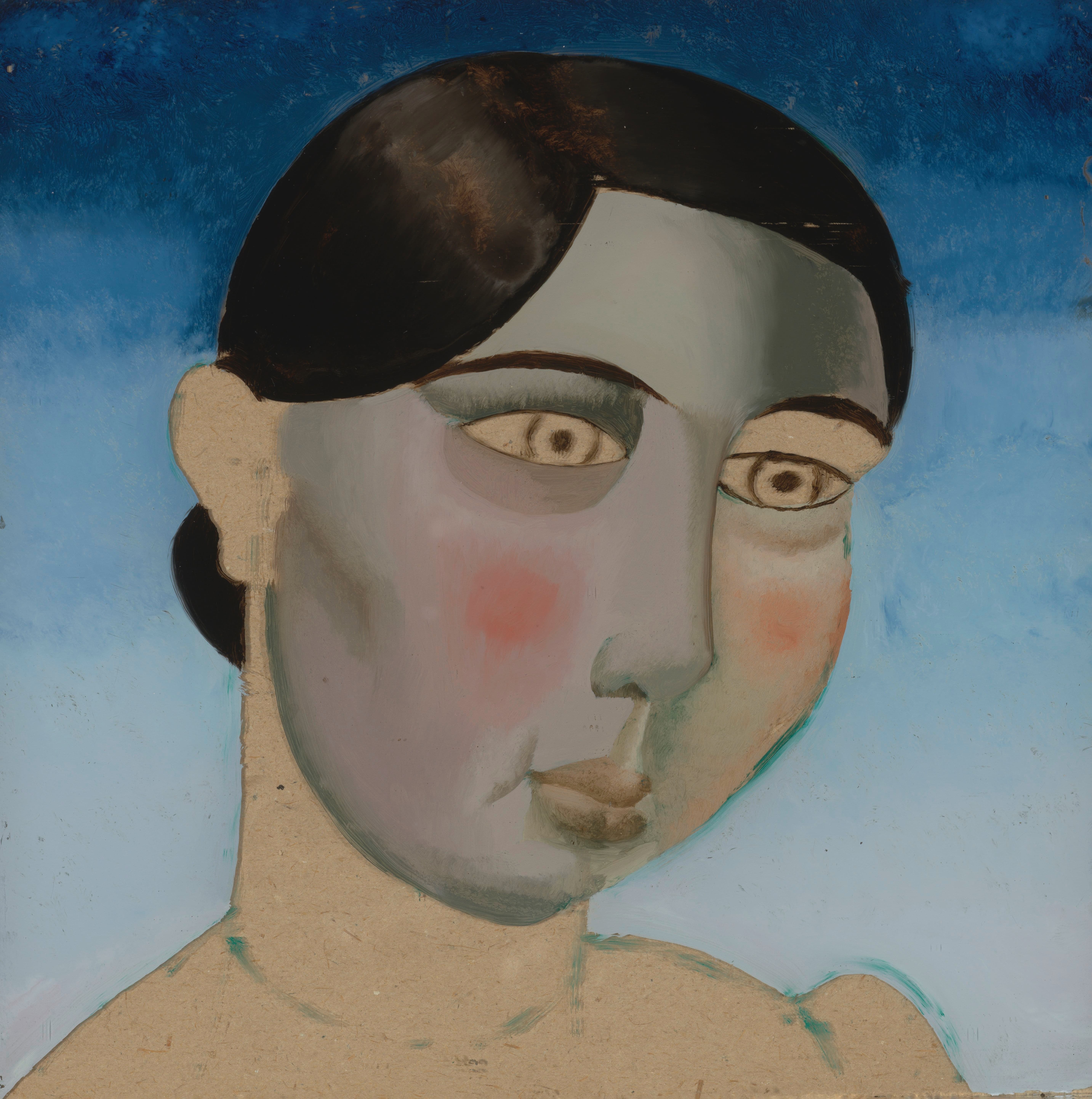 《一个女人的肖像》（Portrait of a Woman）｜古斯塔夫·范·德·沃斯泰恩 Gustave van de Woestijne｜20th 约entury