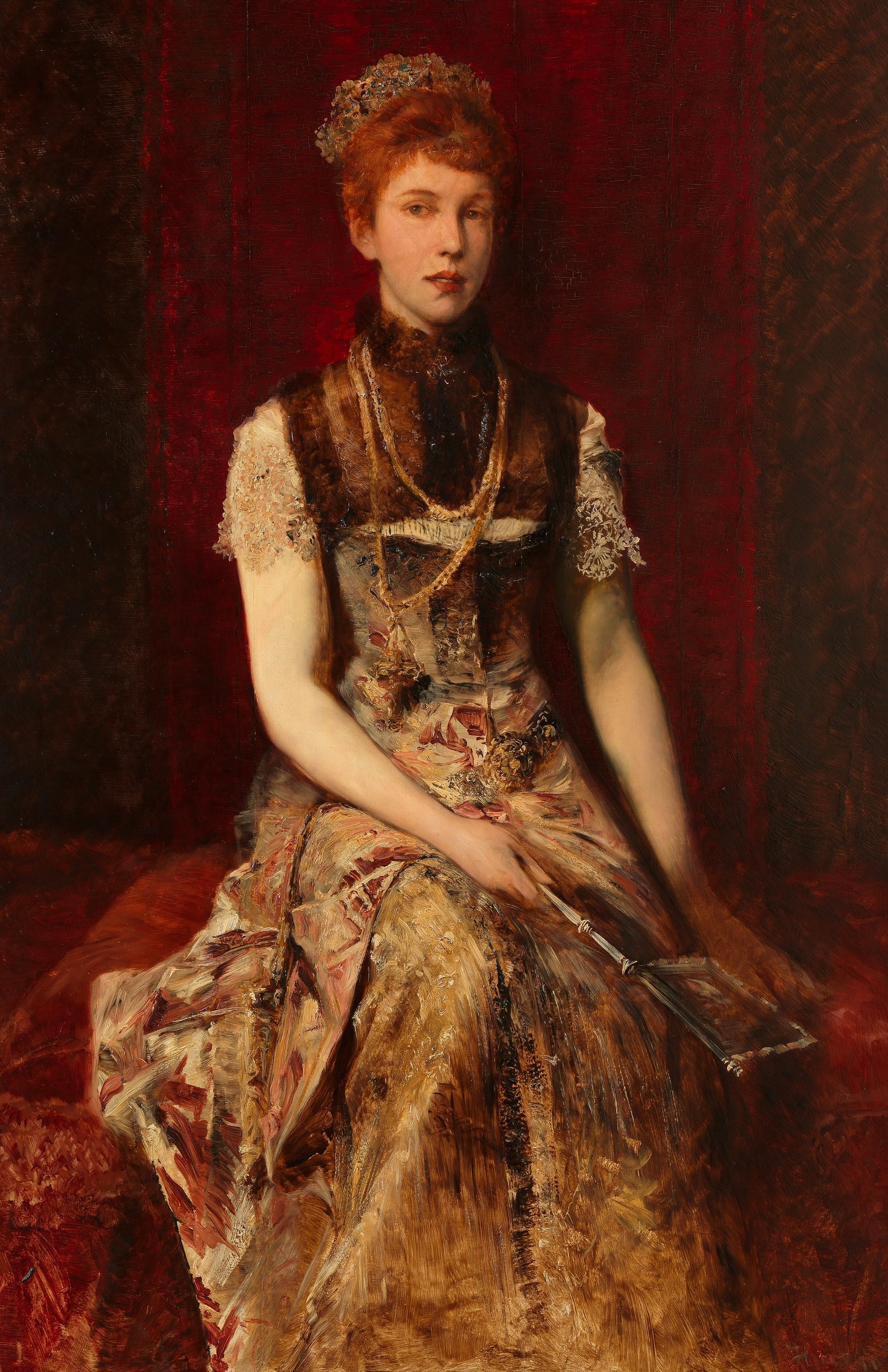 《多拉·福尼尔-加比永》（Dora Fournier-Gabillon）｜汉斯·马卡特 Hans Makart｜1879-1880