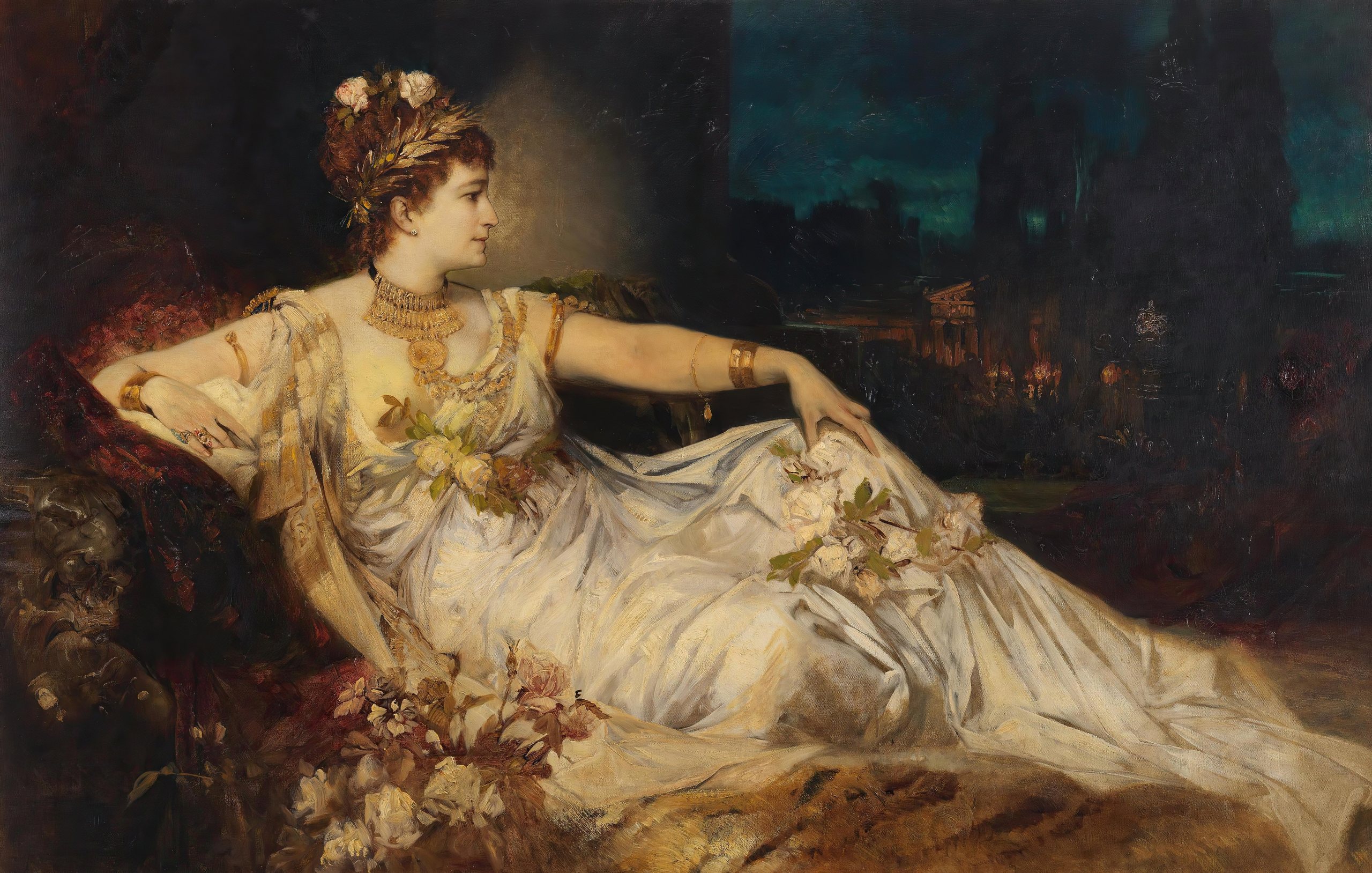 《夏洛特·沃尔特 饰 Messalina》（Charlotte Wolter as Messalina）｜汉斯·马卡特 Hans Makart｜1875