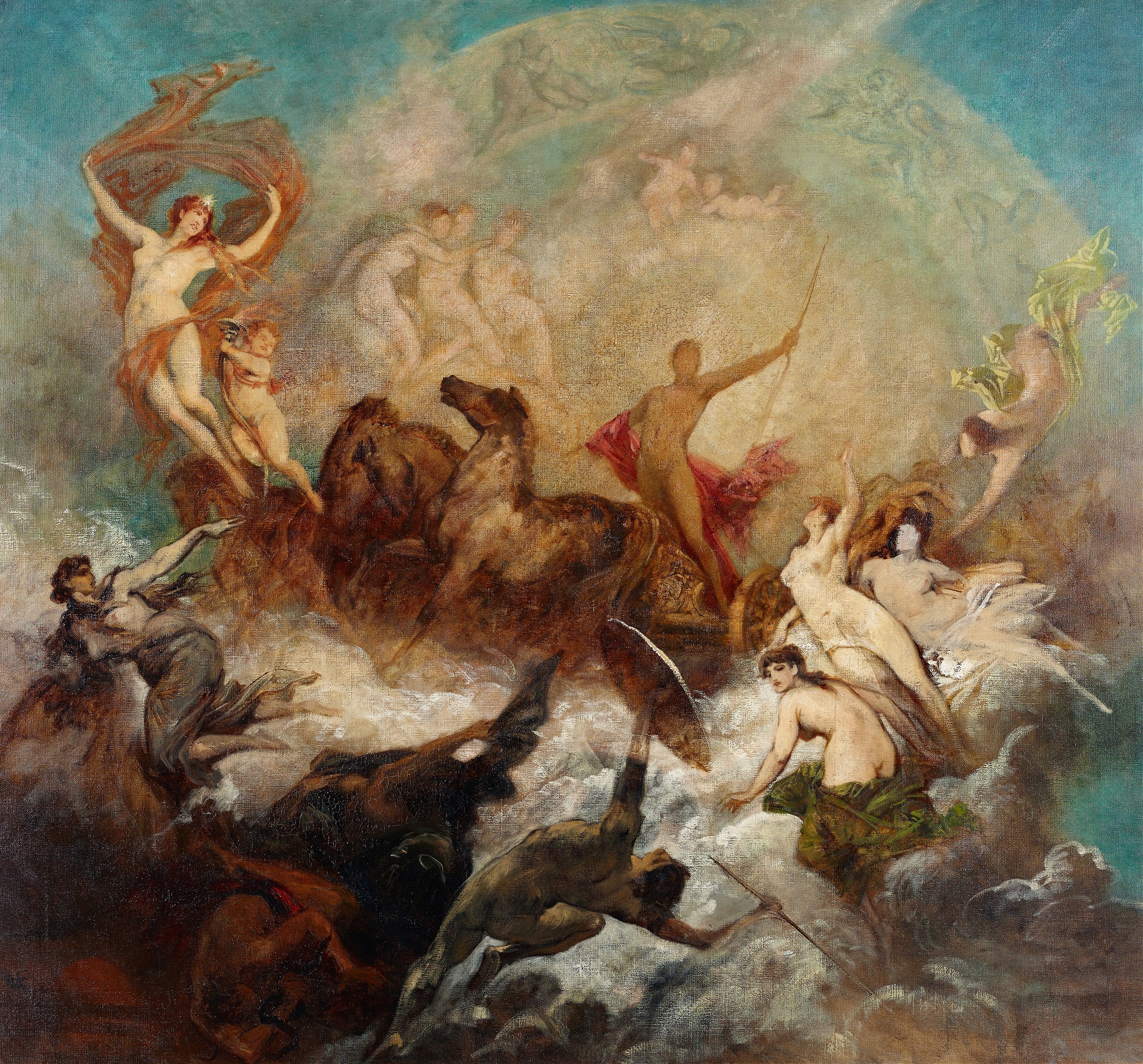 《光明战胜黑暗》（The victory of light over darkness）｜汉斯·马卡特 Hans Makart｜1883-1884