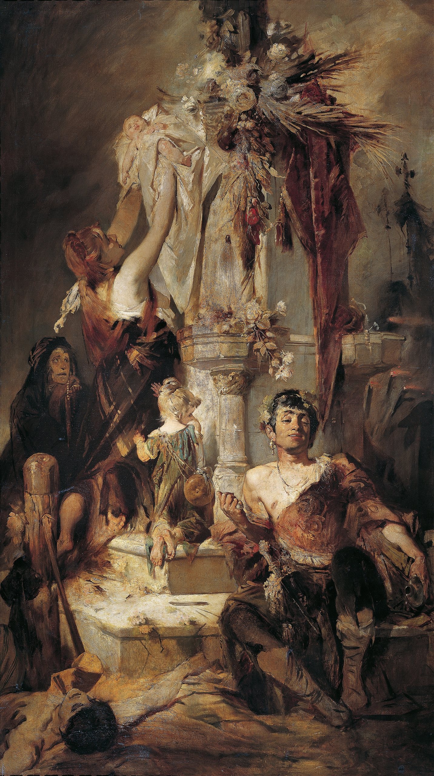 《古代受害者场景》（Ancient Victim Scene）｜汉斯·马卡特 Hans Makart｜1880