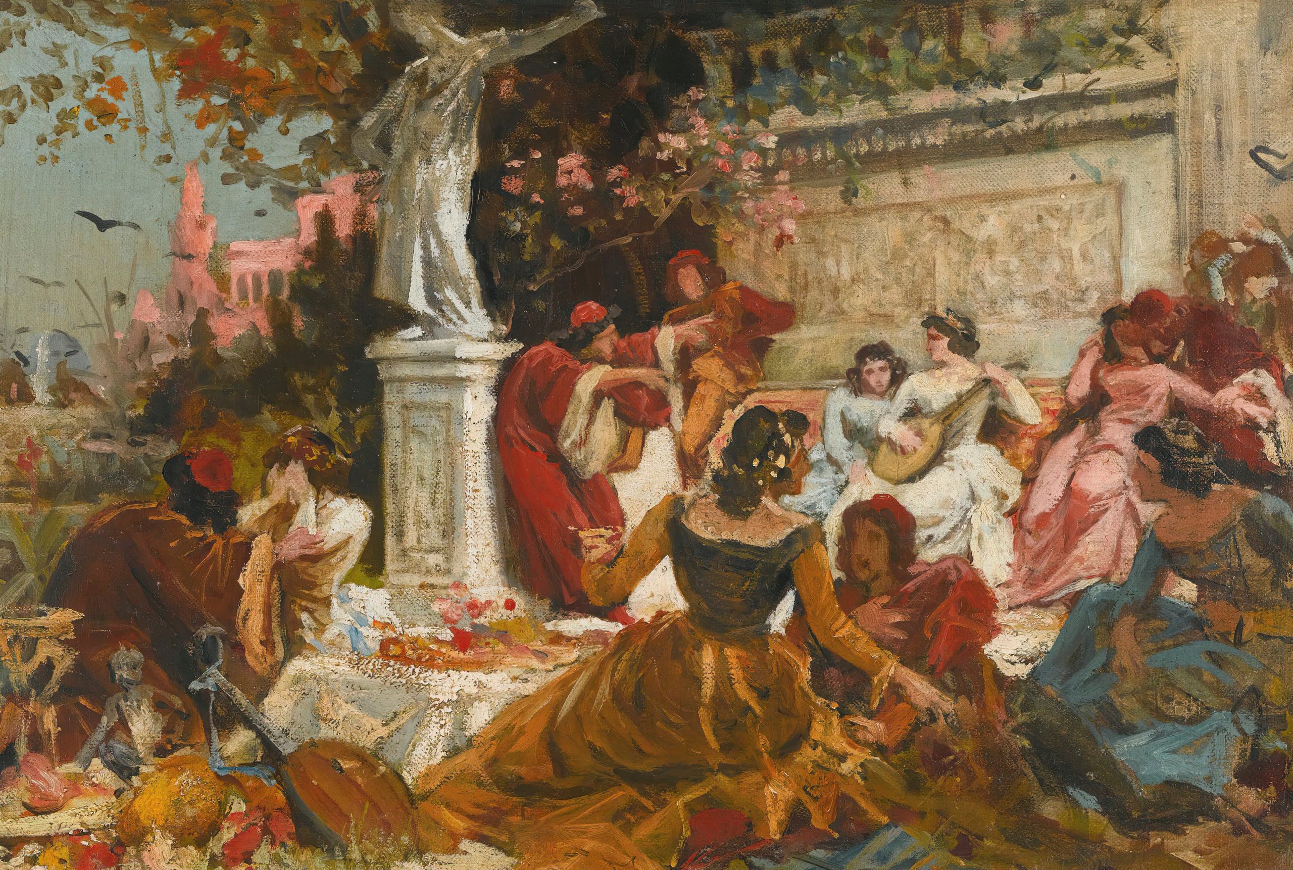 《公园宴会》（Banquet In A Park）｜汉斯·马卡特 Hans Makart｜不明