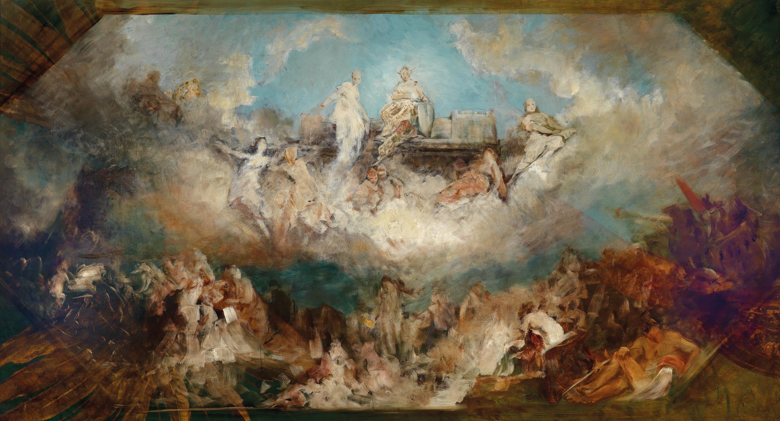 《尼伯龙根要塞沉入莱茵河》（Sinking of the Nibelungen Stronghold into the Rhine）｜汉斯·马卡特 Hans Makart｜不明
