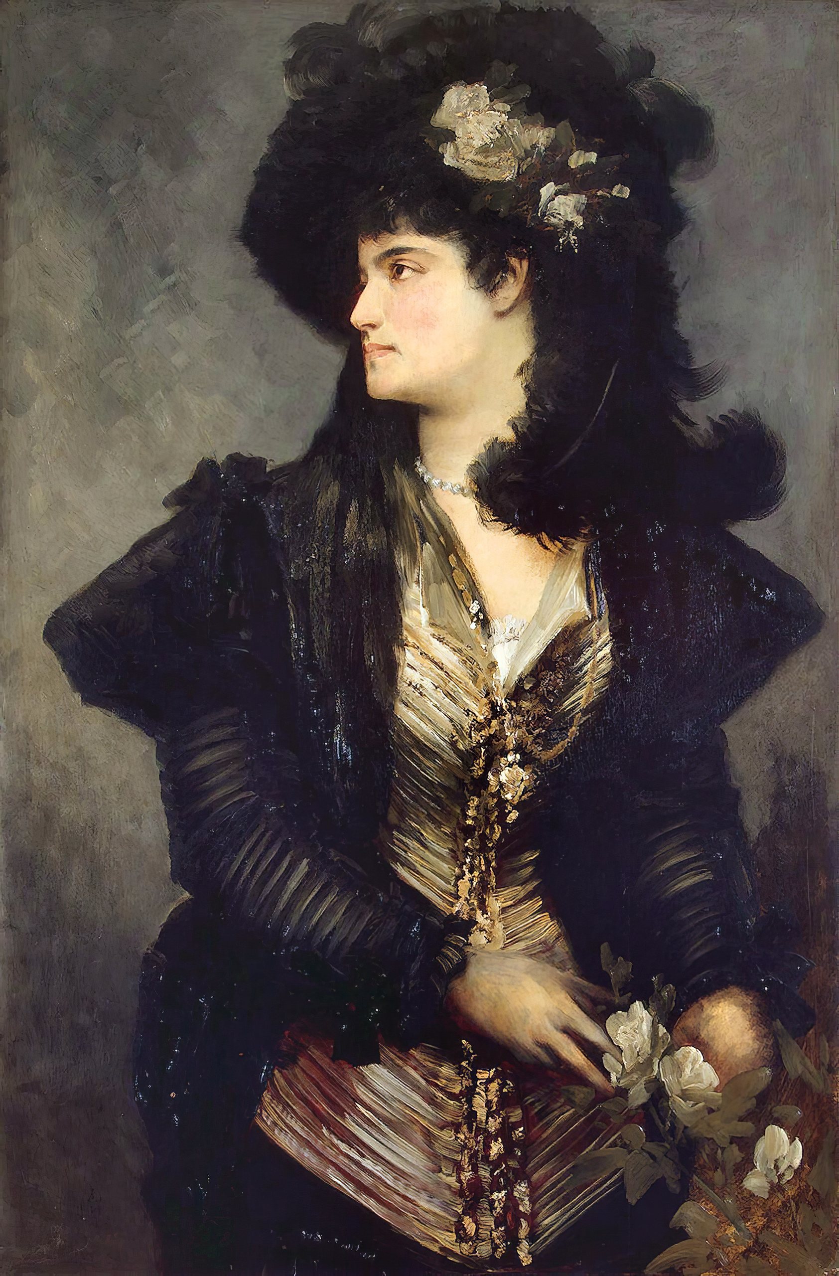 《一位女士的肖像》（Portrait Of A Lady）｜汉斯·马卡特 Hans Makart｜不明