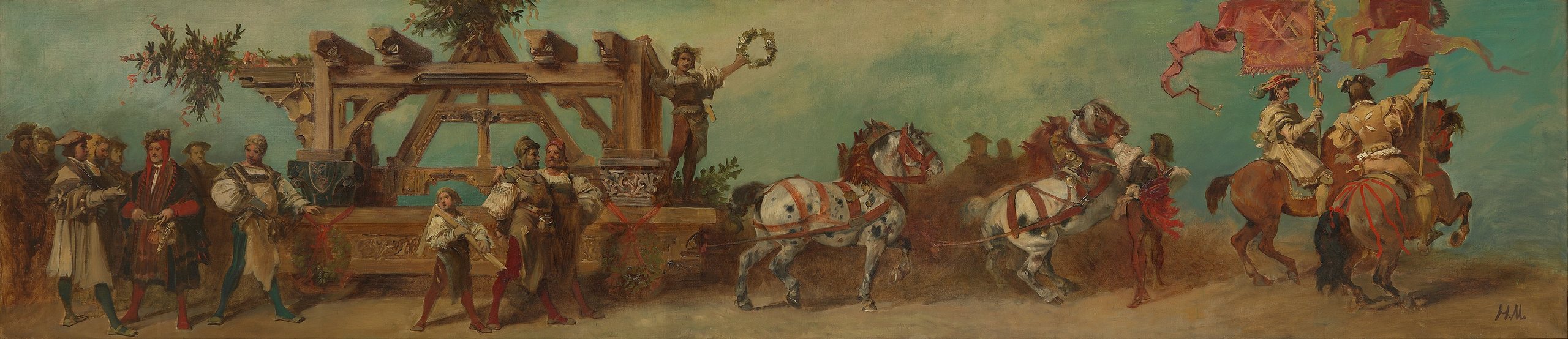 《1879 年选美比赛的设计 – The Carpenters》（Design for the 1879 pageant - The Carpenters）｜汉斯·马卡特 Hans Makart｜1879