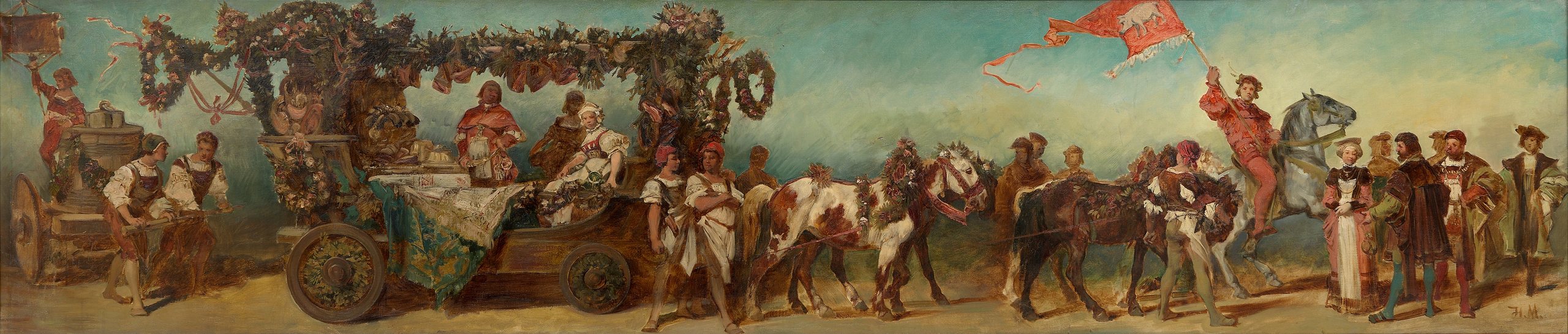 《1879 年选美比赛的设计 – The Fleischselcher》（Design for the 1879 pageant - The Fleischselcher）｜汉斯·马卡特 Hans Makart｜1879