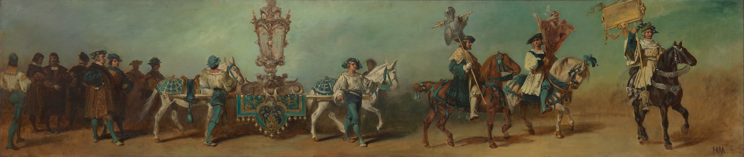 《1879 年选美比赛的设计 – The Spenglers》（Design for the 1879 pageant - The Spenglers）｜汉斯·马卡特 Hans Makart｜1879