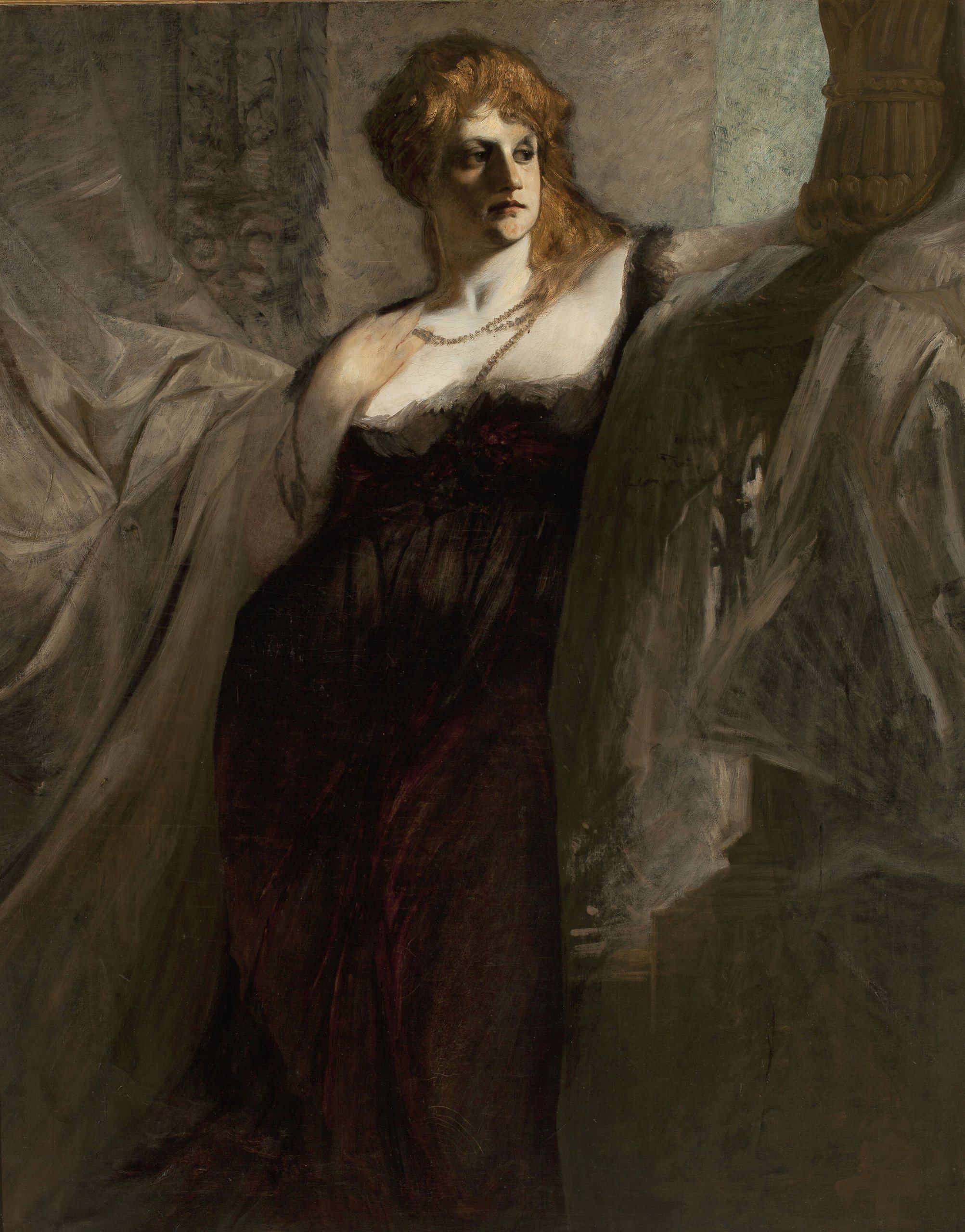 《一个年轻女子的肖像》（Portrait of a young woman）｜汉斯·马卡特 Hans Makart｜不明