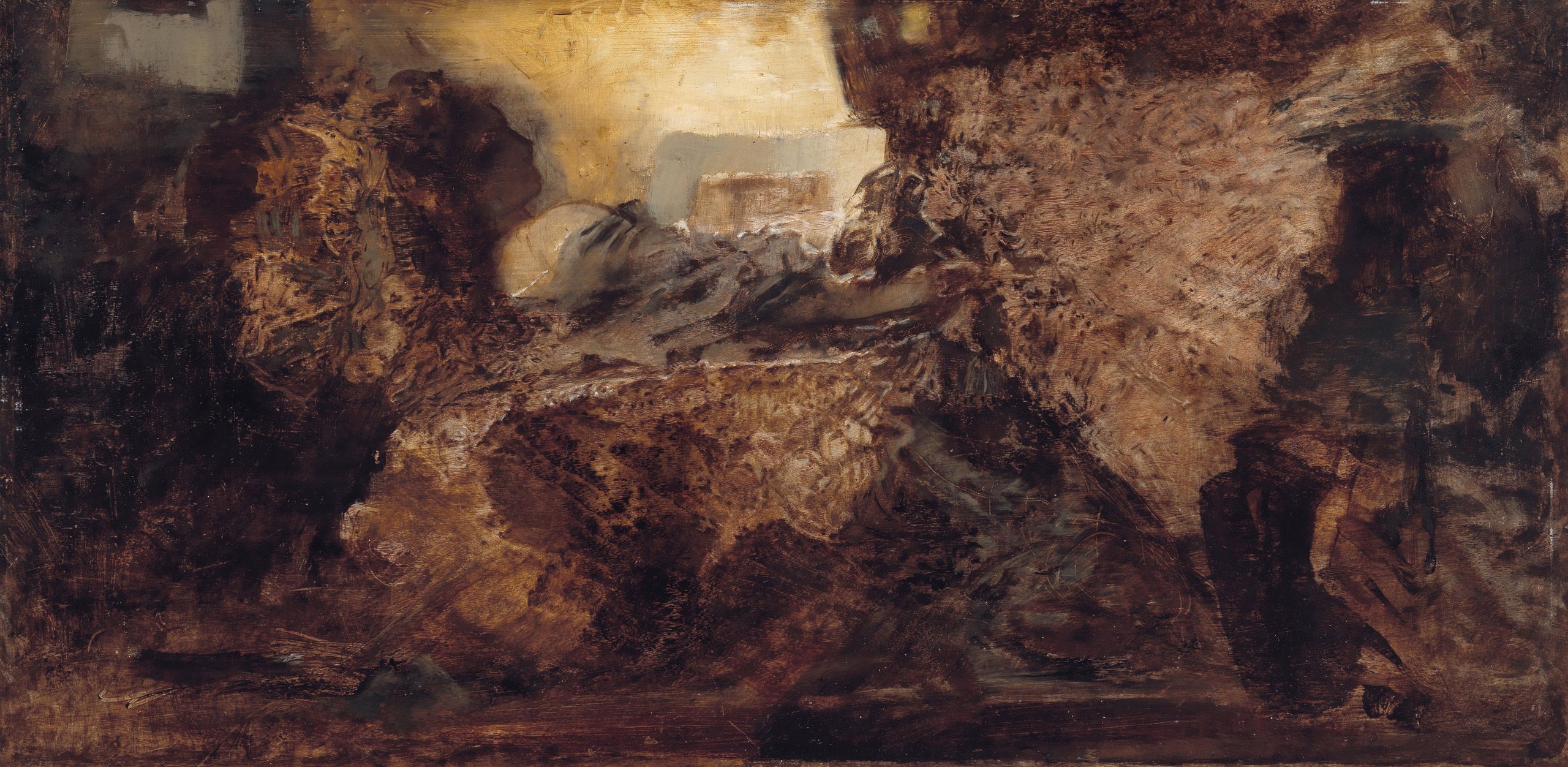 《一个年轻女子在睡觉》（A Young Woman Sleeping）｜汉斯·马卡特 Hans Makart｜不明