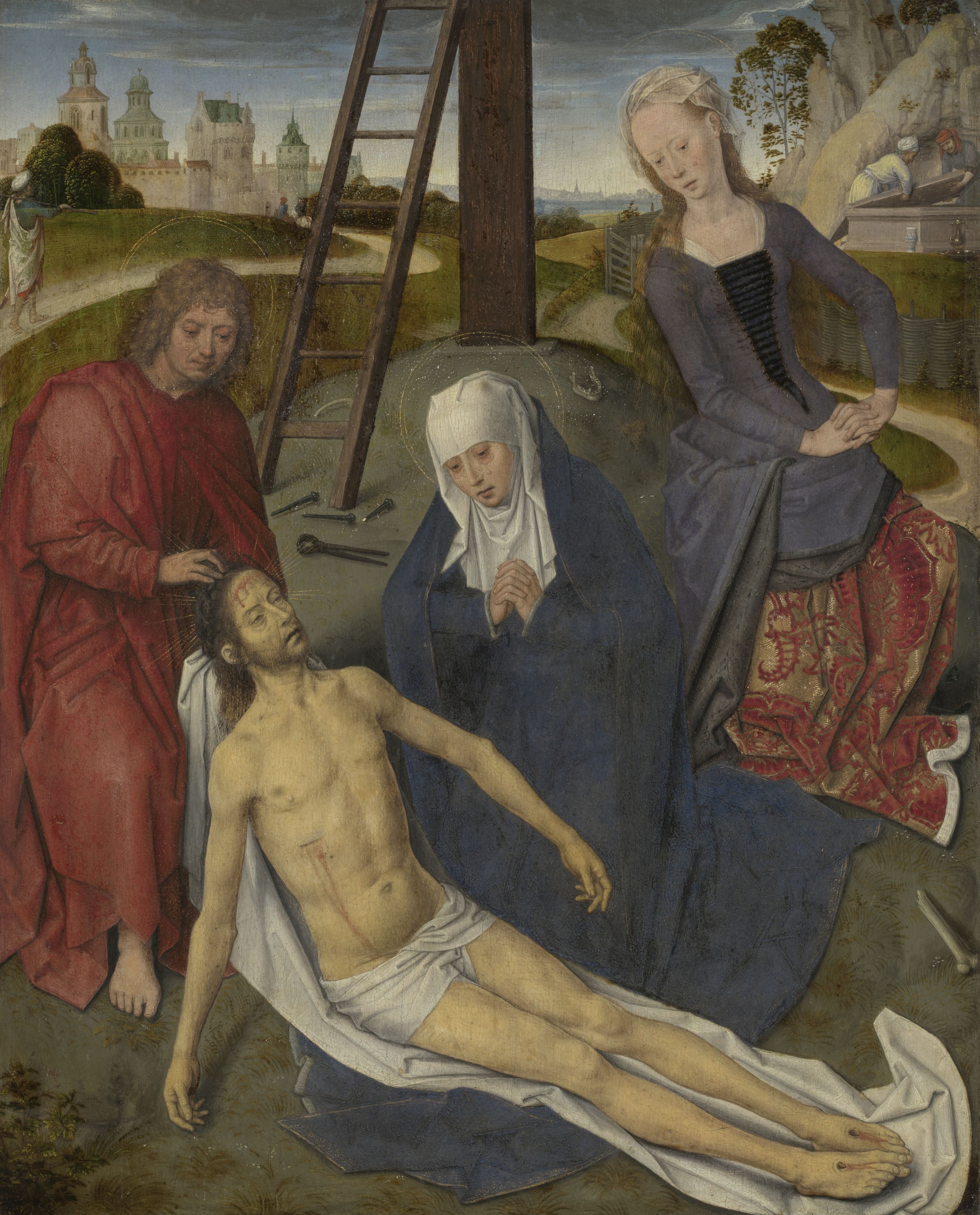《各各他山上的哀悼》（Lamentation on Mount Golgotha）｜汉斯·梅姆林 Hans Memling｜1480