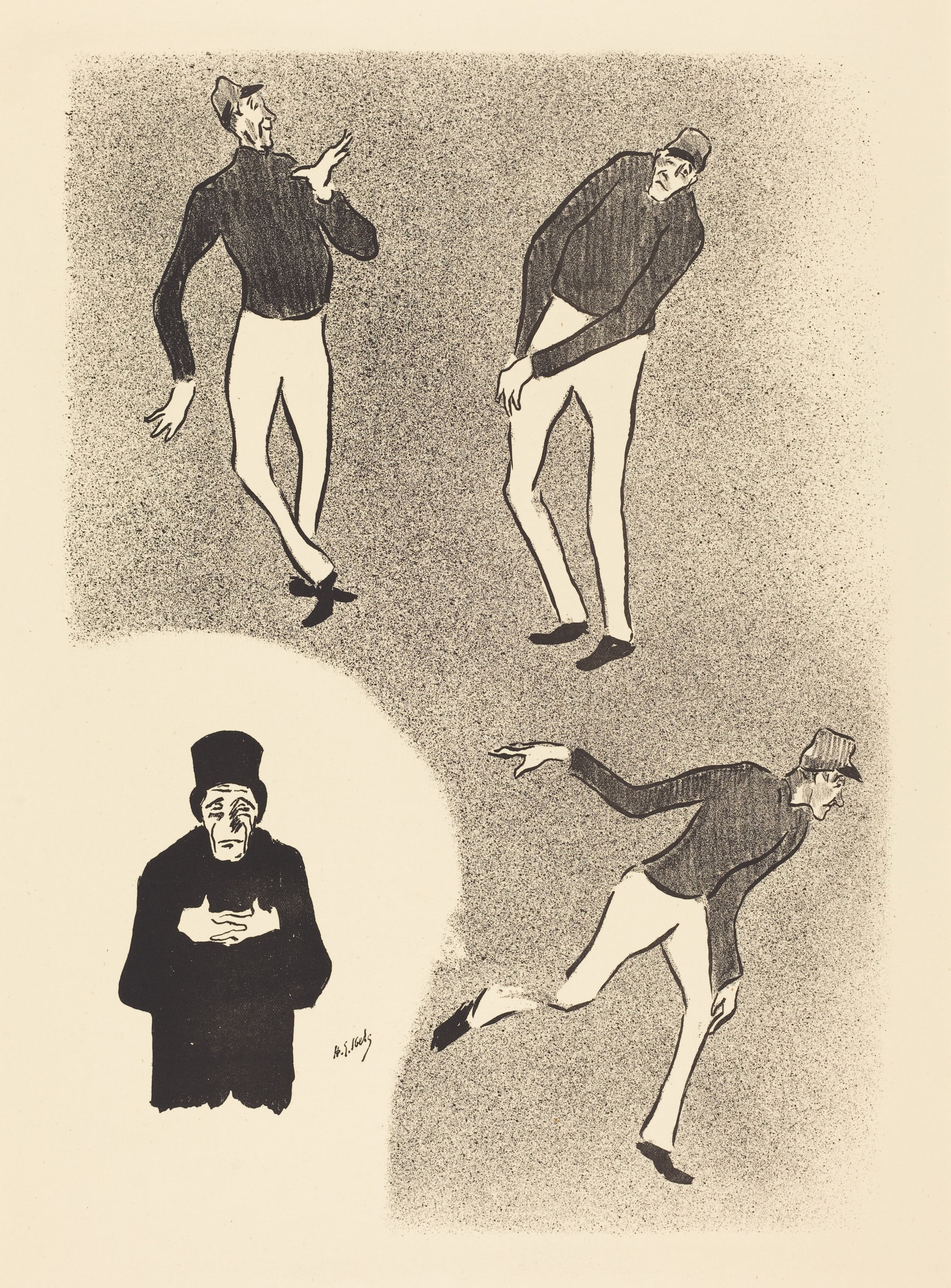 《小丑》（Clown）｜亨利-加布里埃尔·伊贝尔 Henri-Gabriel Ibels｜1893