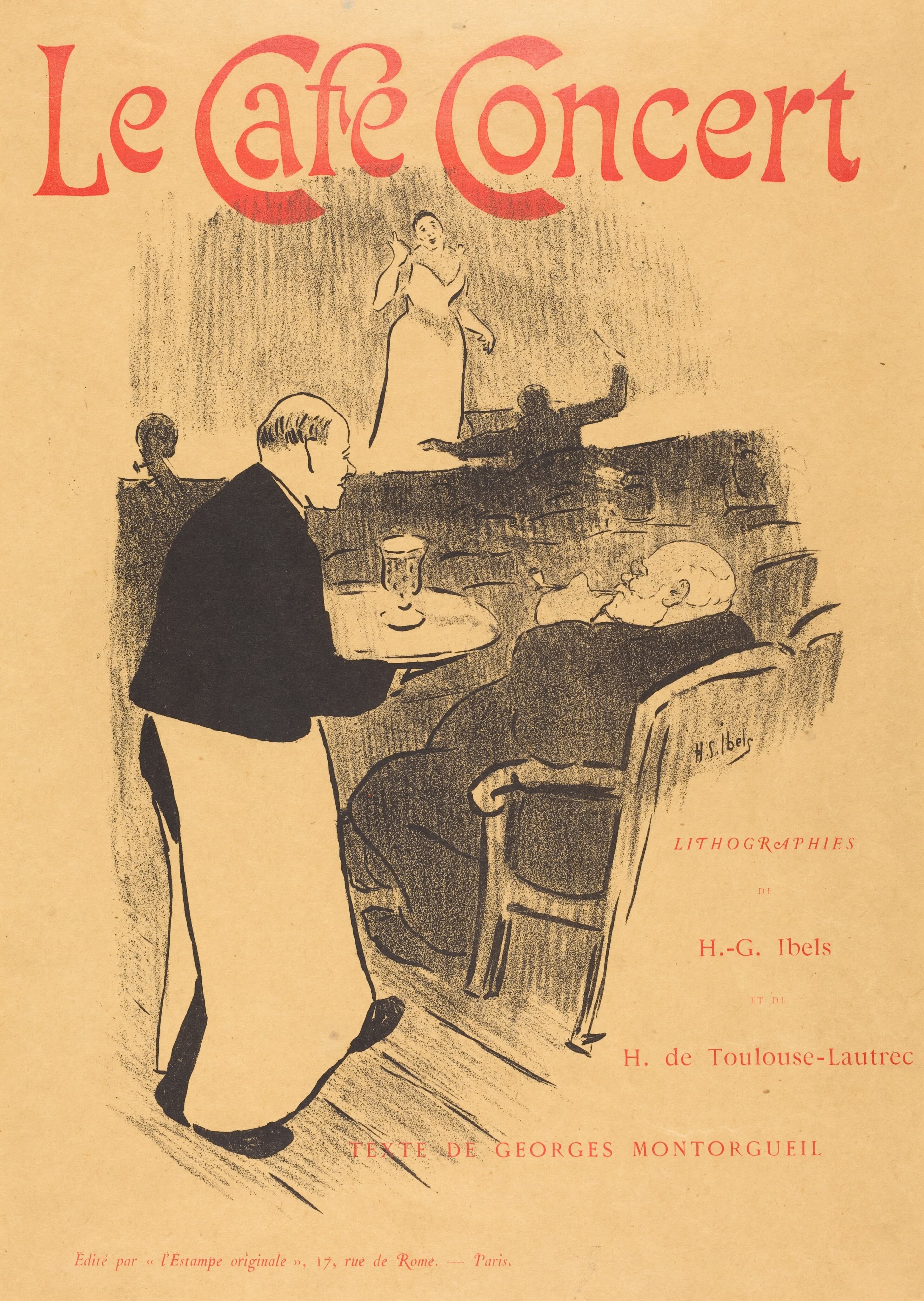 《Le Cafe音乐会 – 封面》（Le cafe concert – Cover）｜亨利-加布里埃尔·伊贝尔 Henri-Gabriel Ibels｜1893