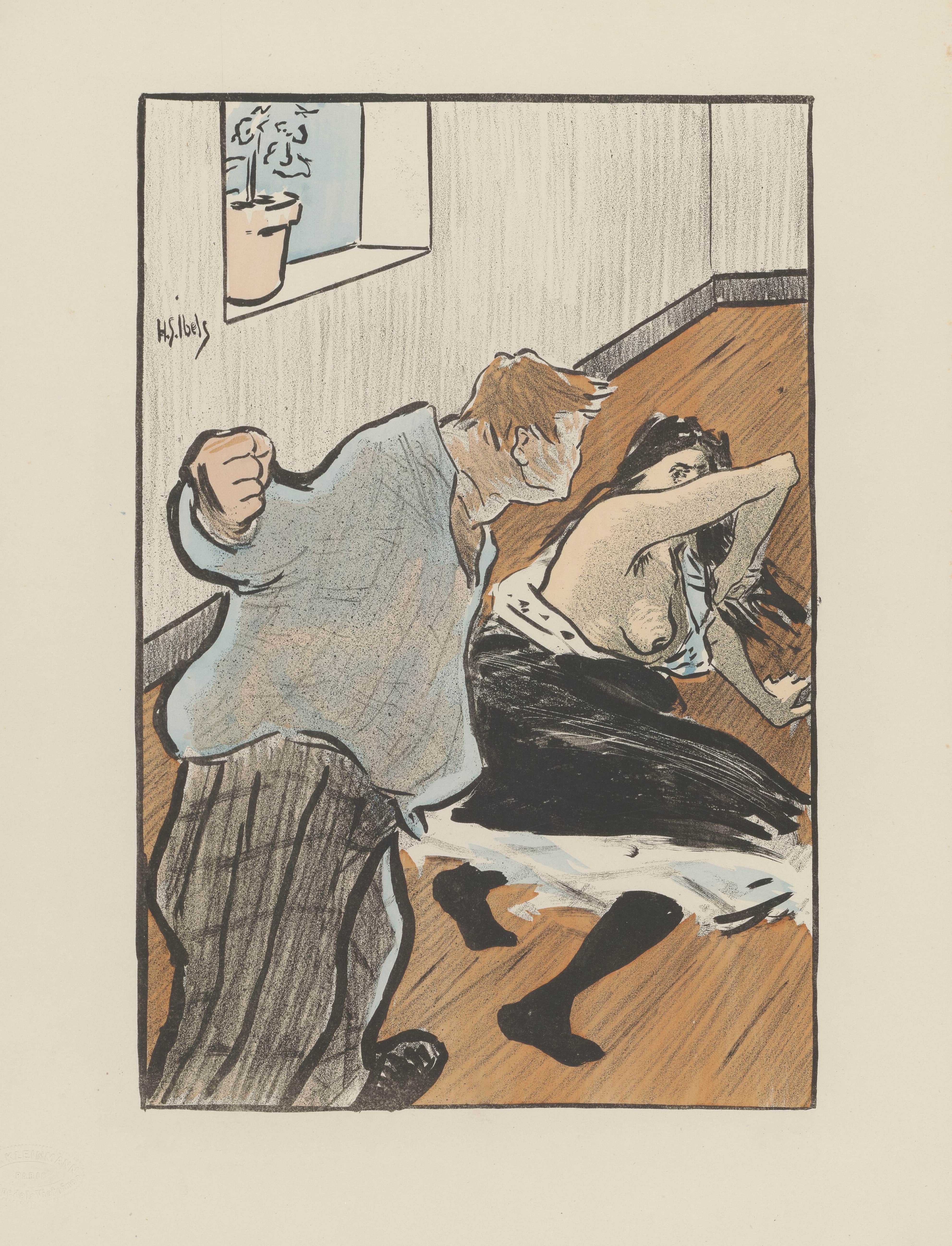 《恋爱！》（In love!）｜亨利-加布里埃尔·伊贝尔 Henri-Gabriel Ibels｜1893