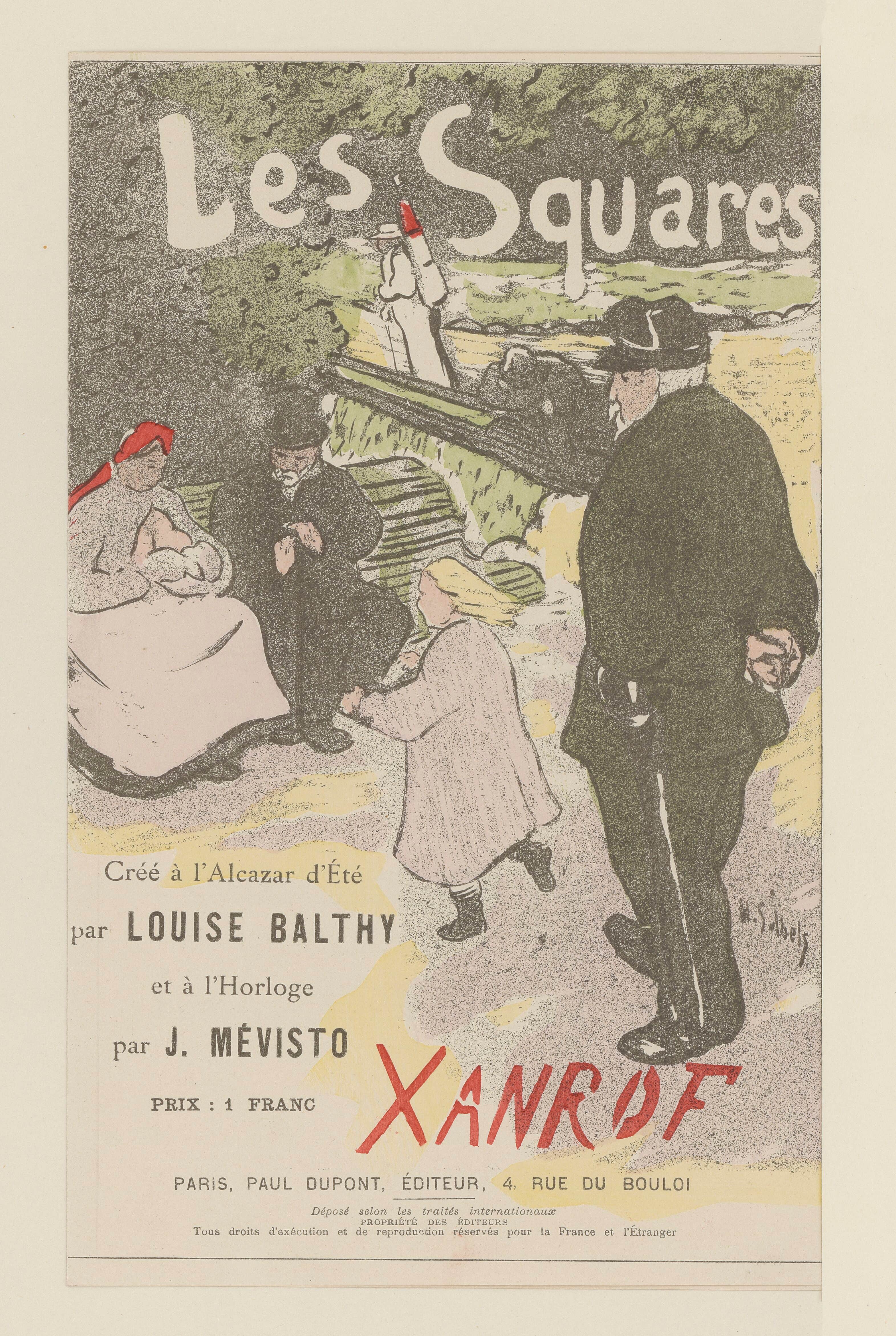 《广场》（Les Squares）｜亨利-加布里埃尔·伊贝尔 Henri-Gabriel Ibels｜1893