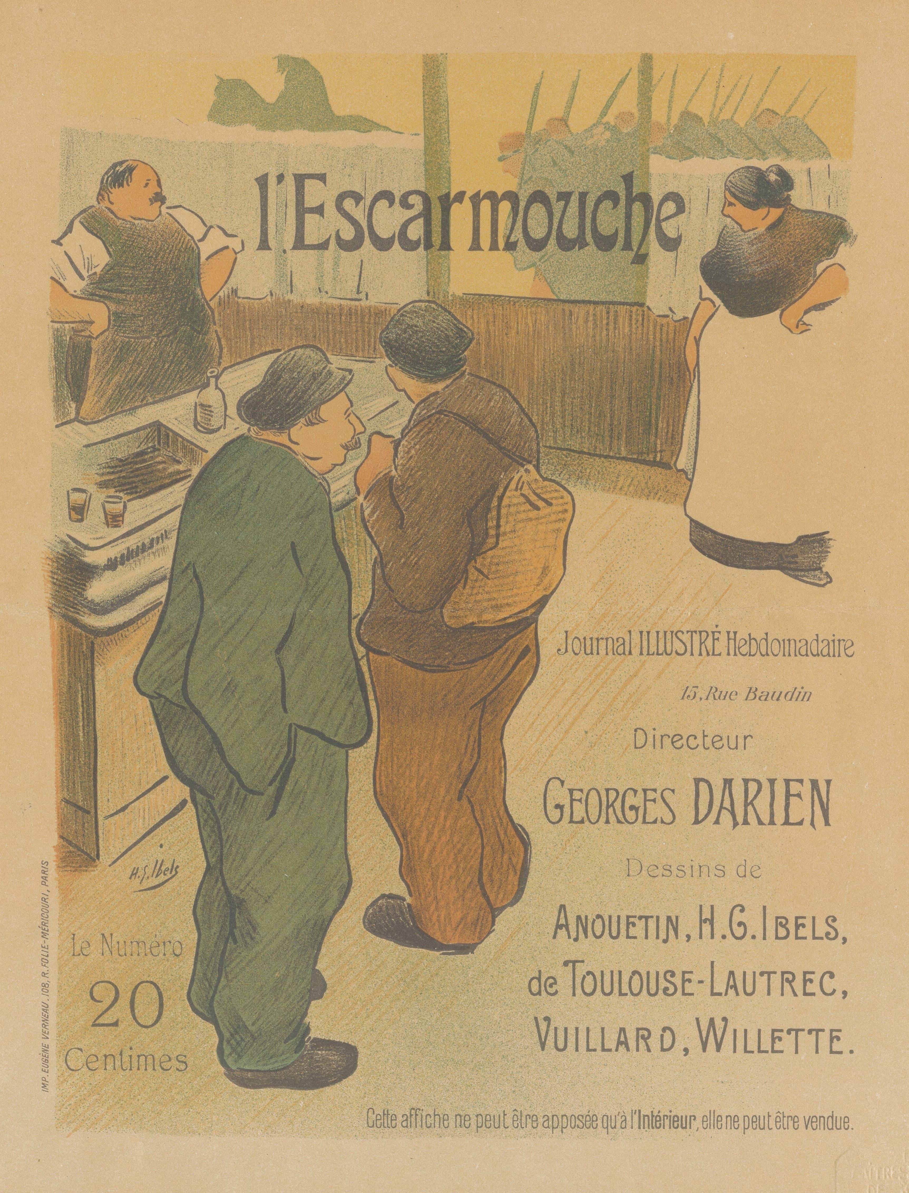 《L’Escarmouche，画报周刊》（L’Escarmouche, Weekly Illustrated Journal）｜亨利-加布里埃尔·伊贝尔 Henri-Gabriel Ibels｜1896