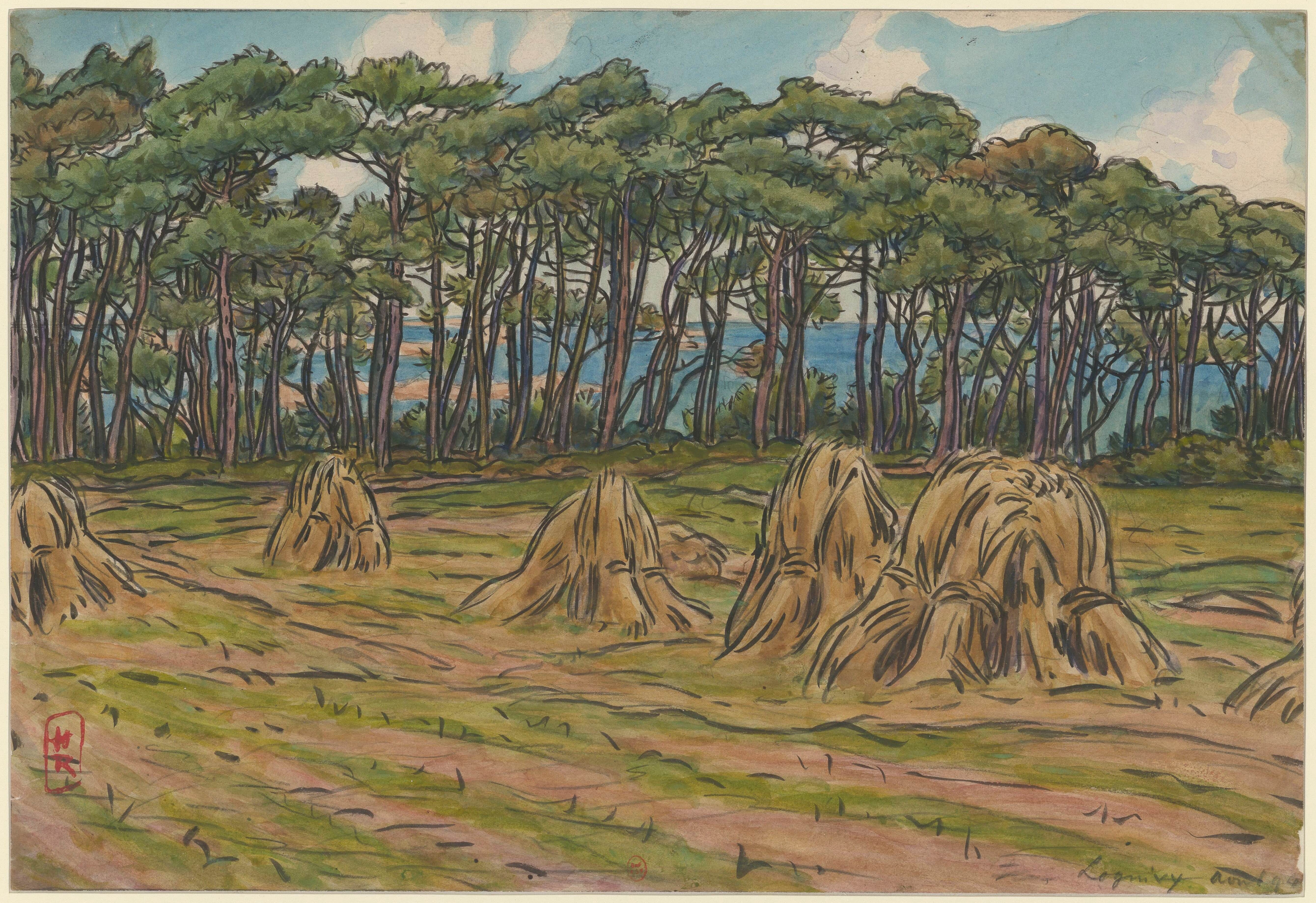 《洛吉维》（Loguivy）｜亨利·里维埃 Henri Rivière｜1894
