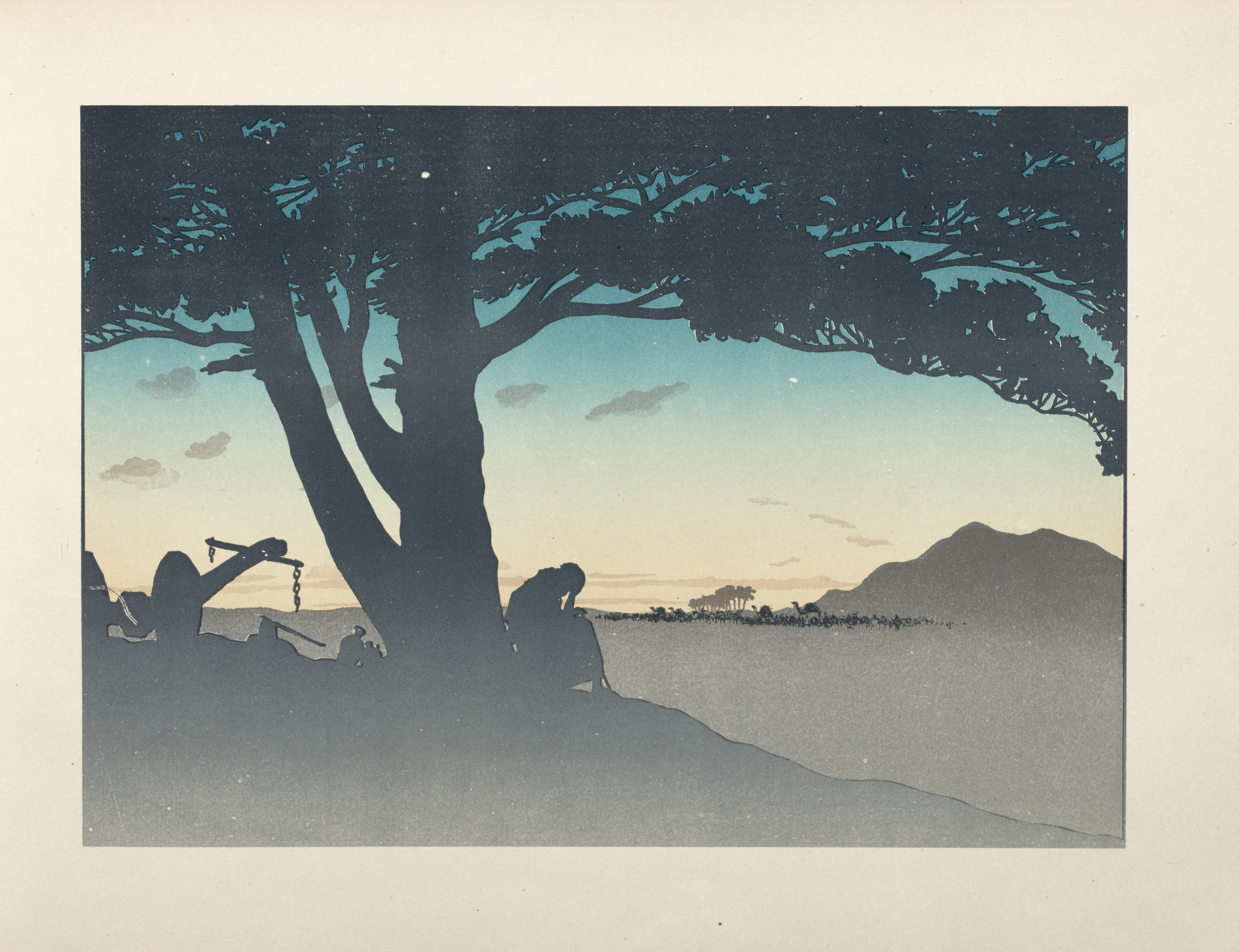 《浪子；第17页》（The Prodigal Son; page 17）｜亨利·里维埃 Henri Rivière｜1895