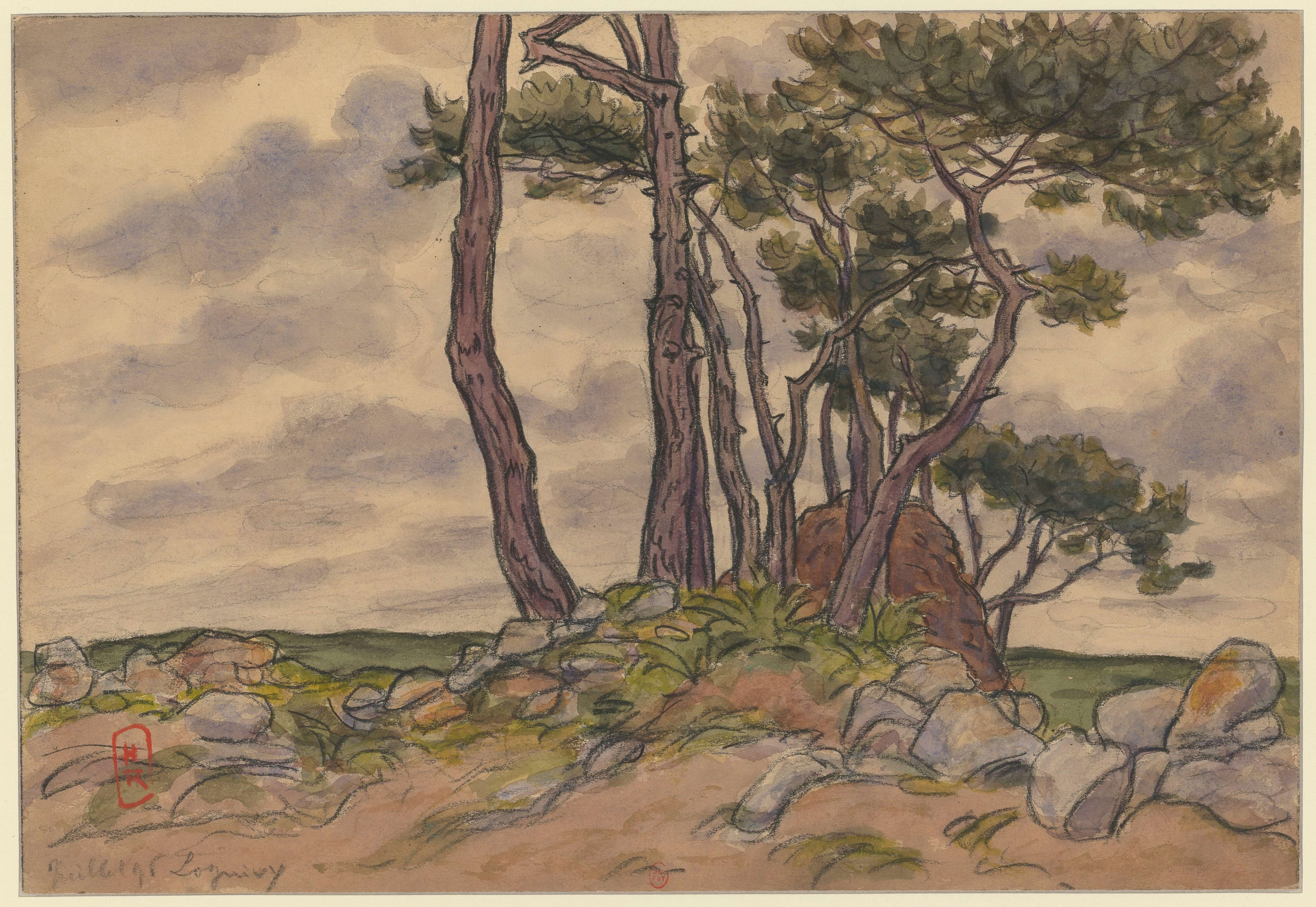 《洛吉维》（Loguivy）｜亨利·里维埃 Henri Rivière｜1896