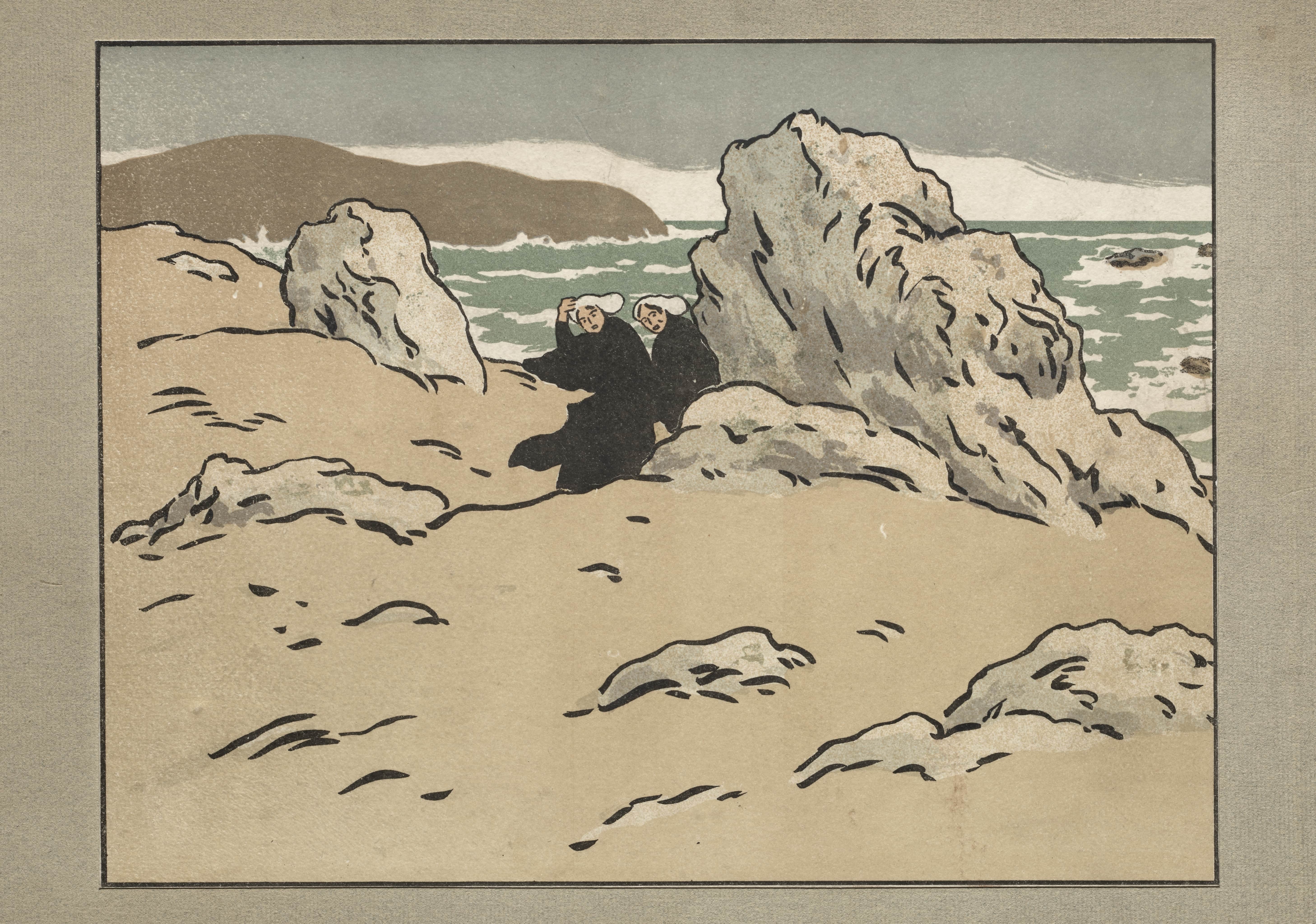 《流浪的犹太人；封底》（The Wandering Jew; Back Cover）｜亨利·里维埃 Henri Rivière｜1896