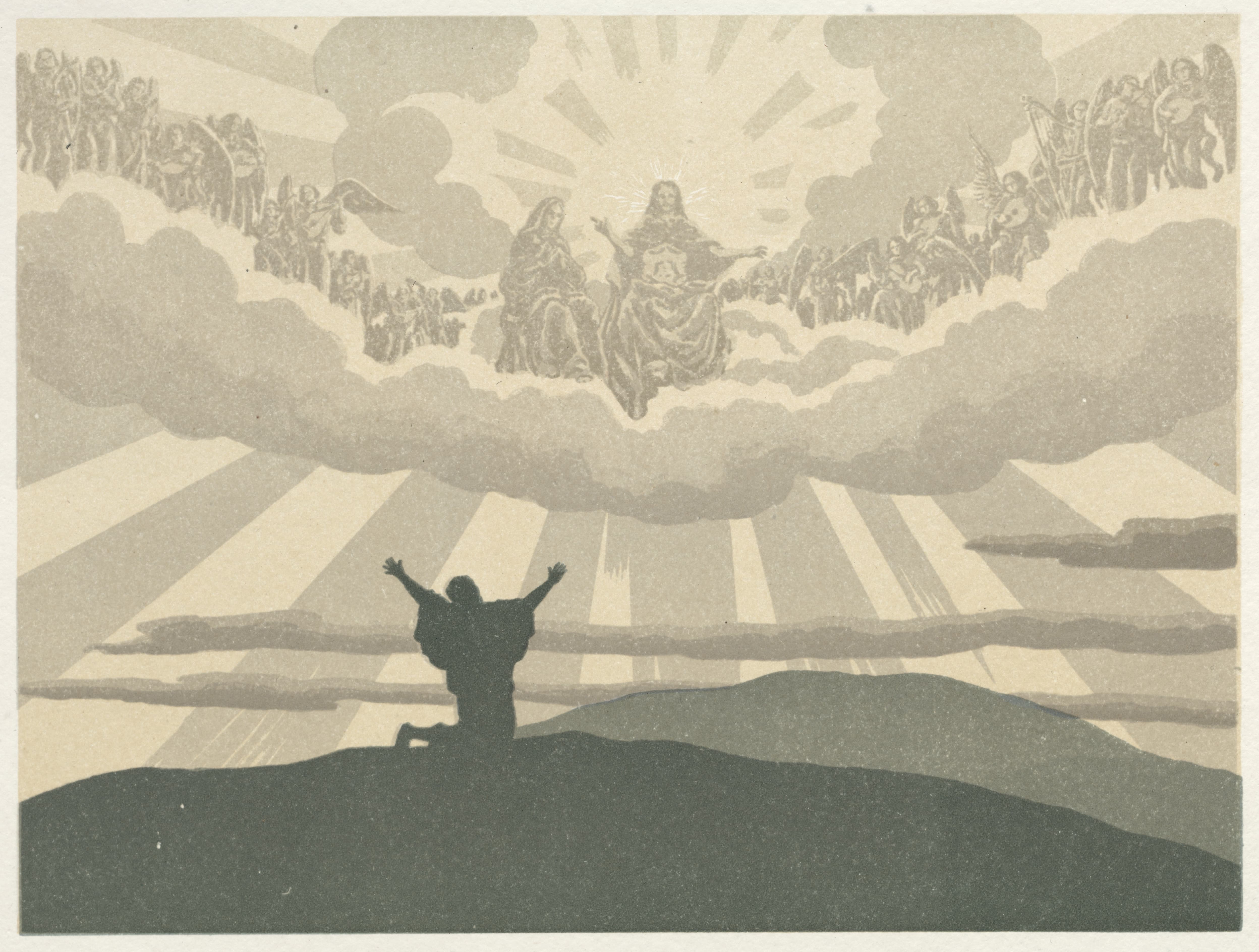 《流浪的犹太人；天堂》（The Wandering Jew; Heaven）｜亨利·里维埃 Henri Rivière｜1896