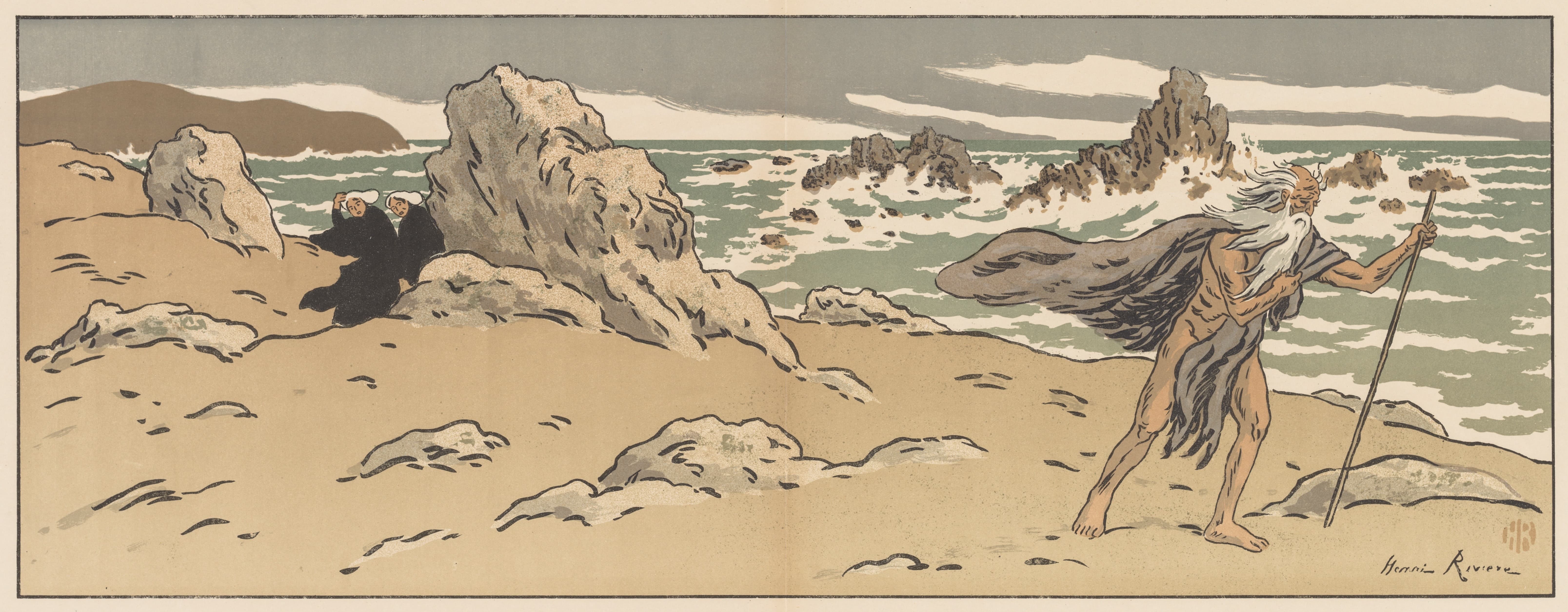 《流浪的犹太人》（The Wandering Jew）｜亨利·里维埃 Henri Rivière｜1896