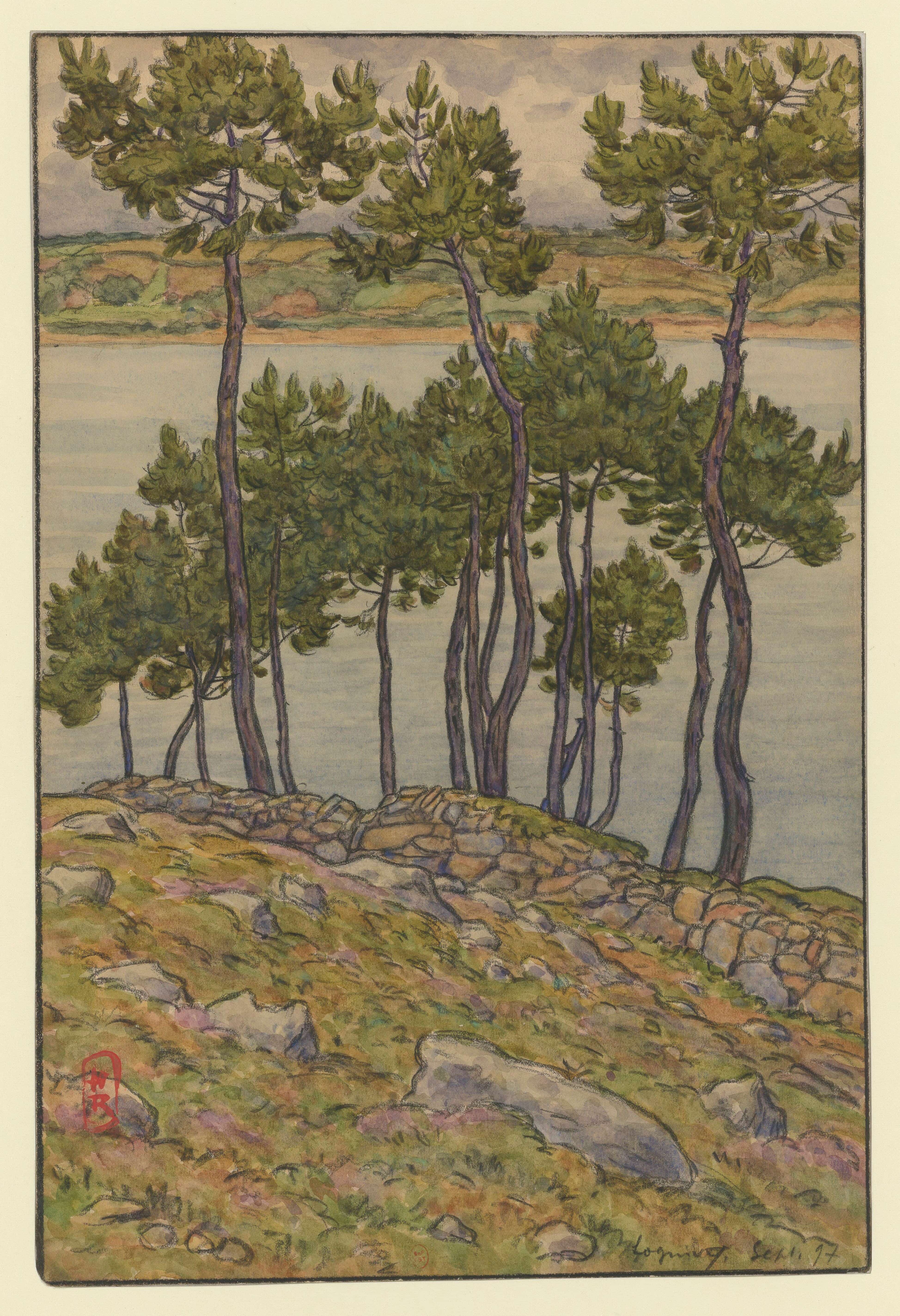 《洛吉维》（Loguivy）｜亨利·里维埃 Henri Rivière｜1897