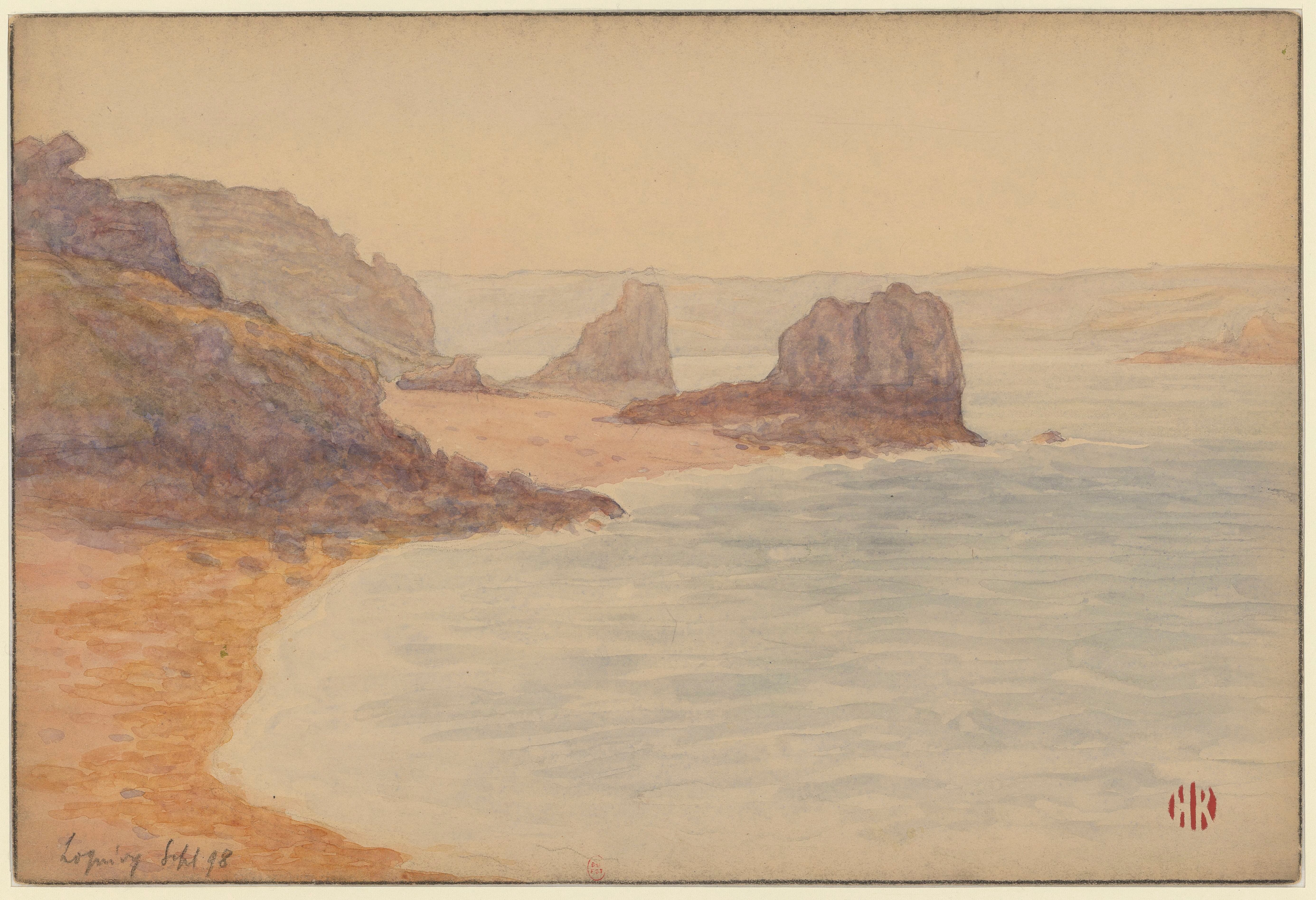 《洛吉维、薄雾和阳光》（Loguivy, mist and sun）｜亨利·里维埃 Henri Rivière｜1898