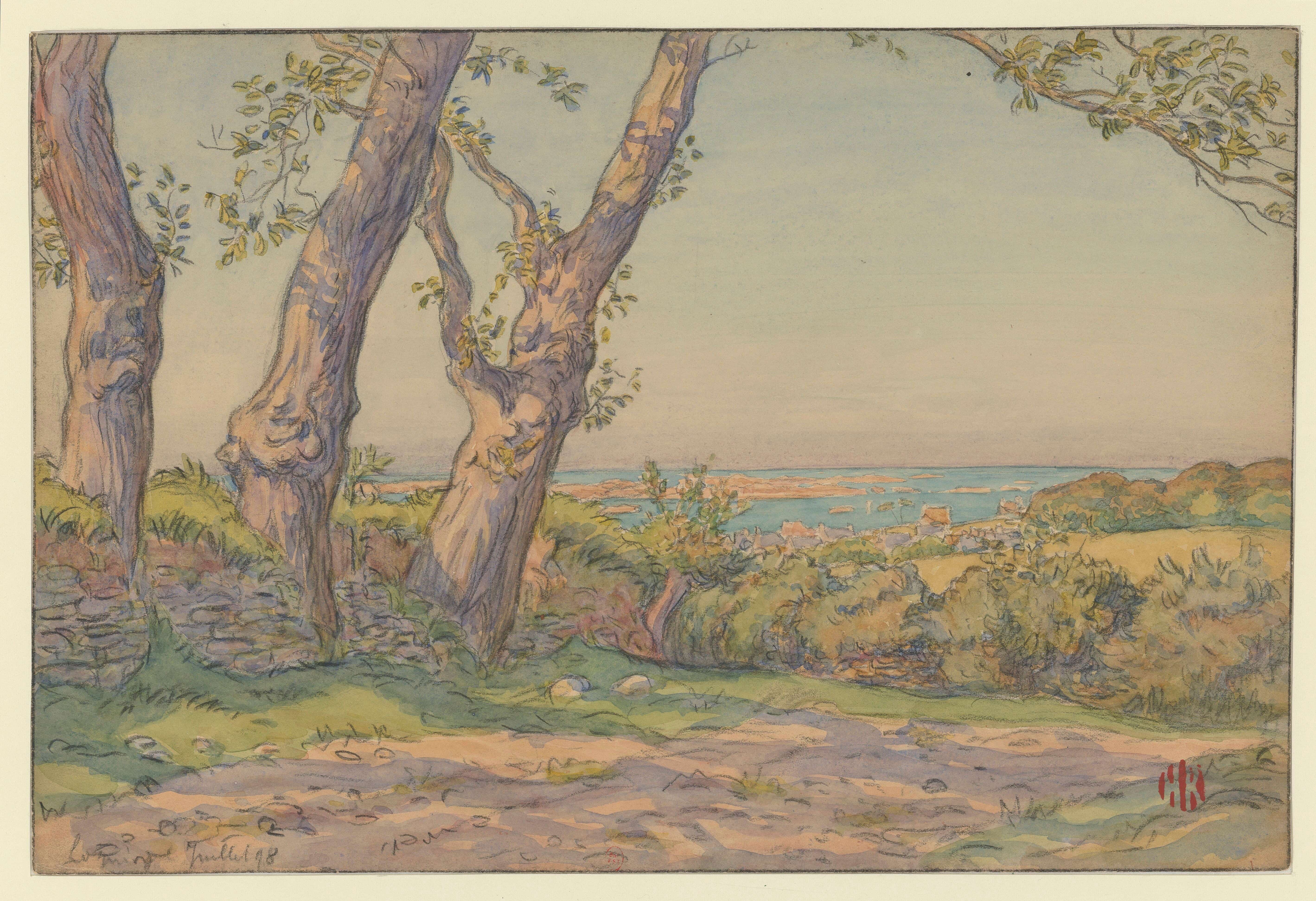 《洛吉维》（Loguivy）｜亨利·里维埃 Henri Rivière｜1898
