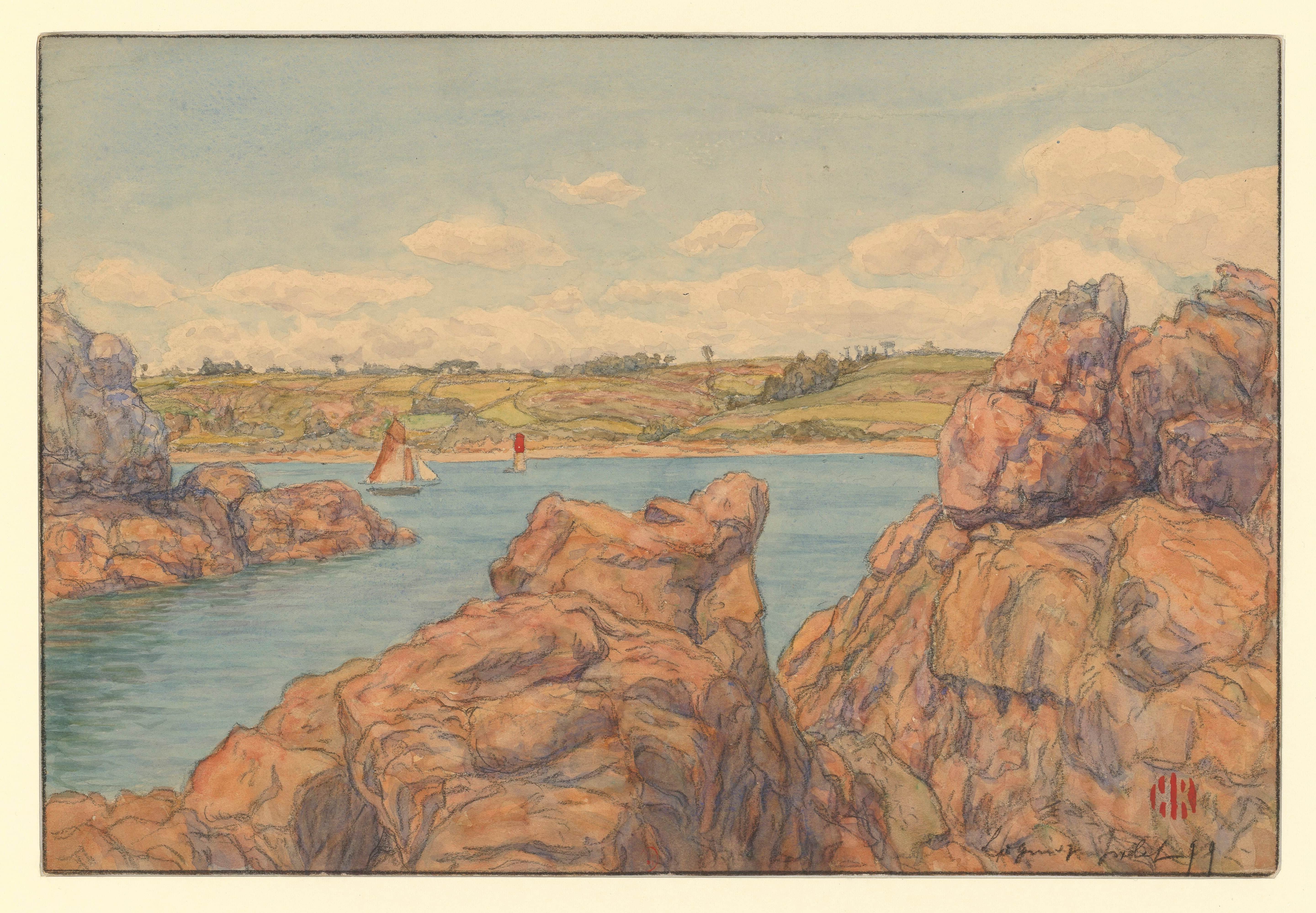 《洛吉维》（Loguivy）｜亨利·里维埃 Henri Rivière｜1899