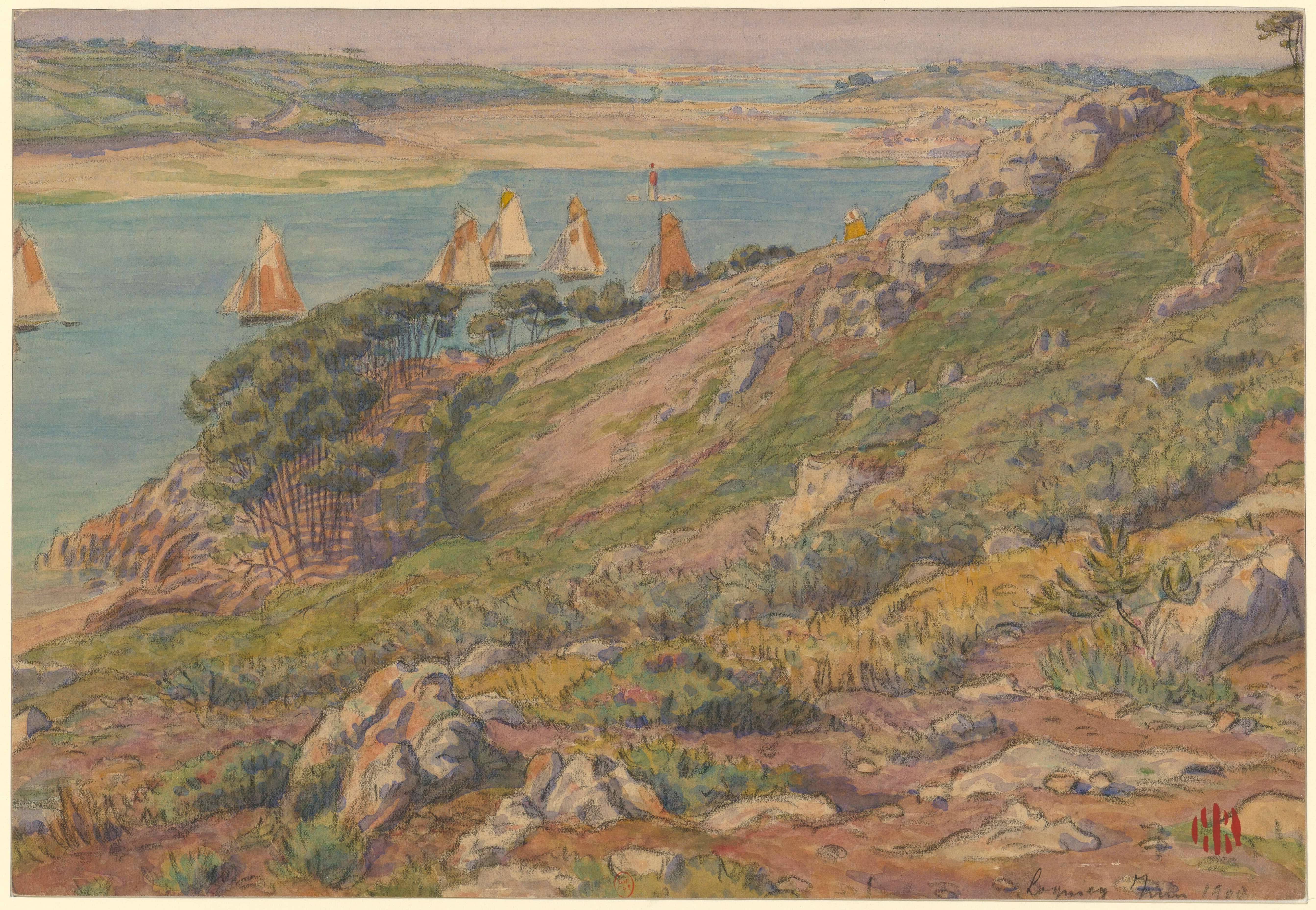 《洛吉维》（Loguivy）｜亨利·里维埃 Henri Rivière｜1900