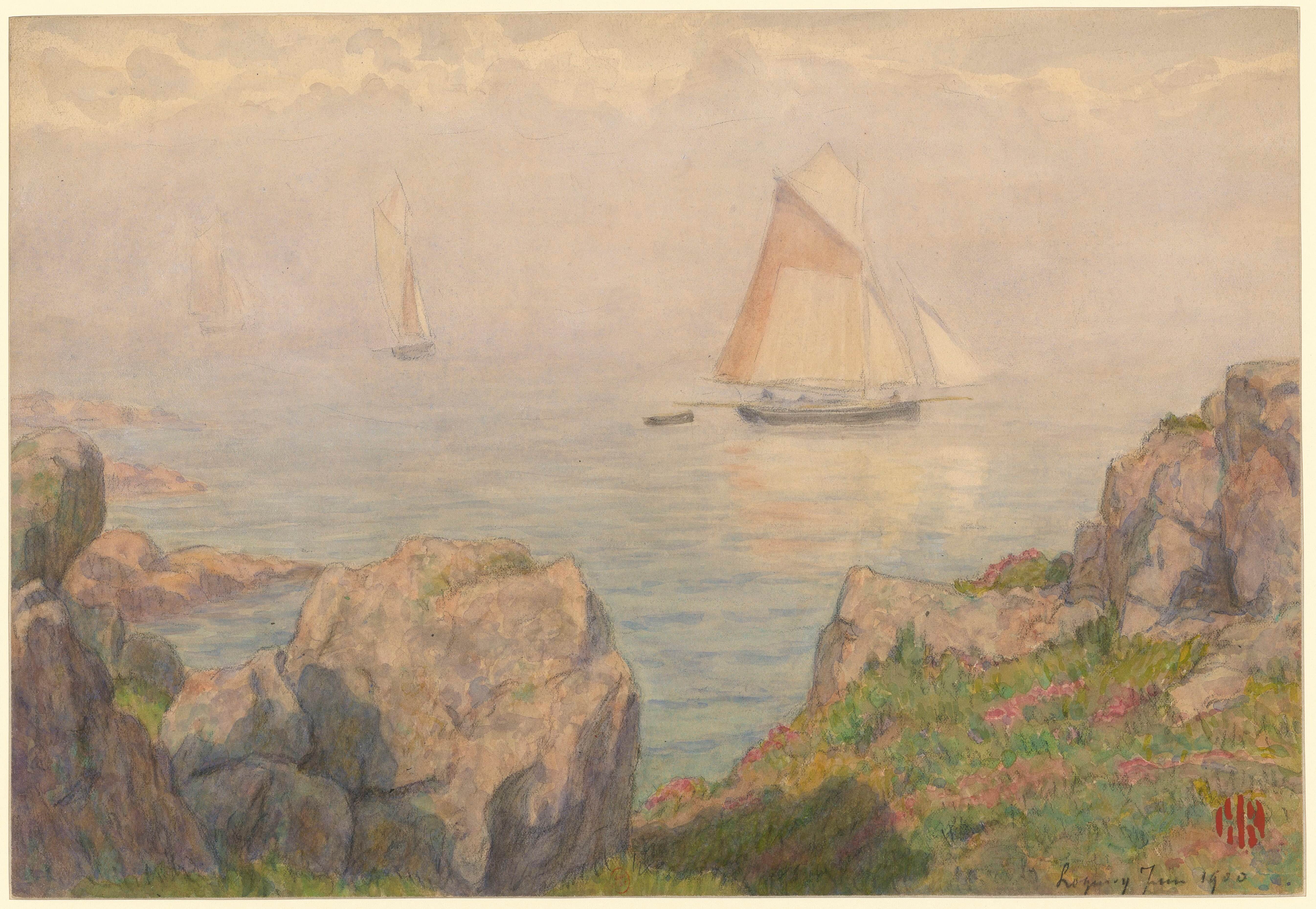 《洛吉维》（Loguivy）｜亨利·里维埃 Henri Rivière｜1900