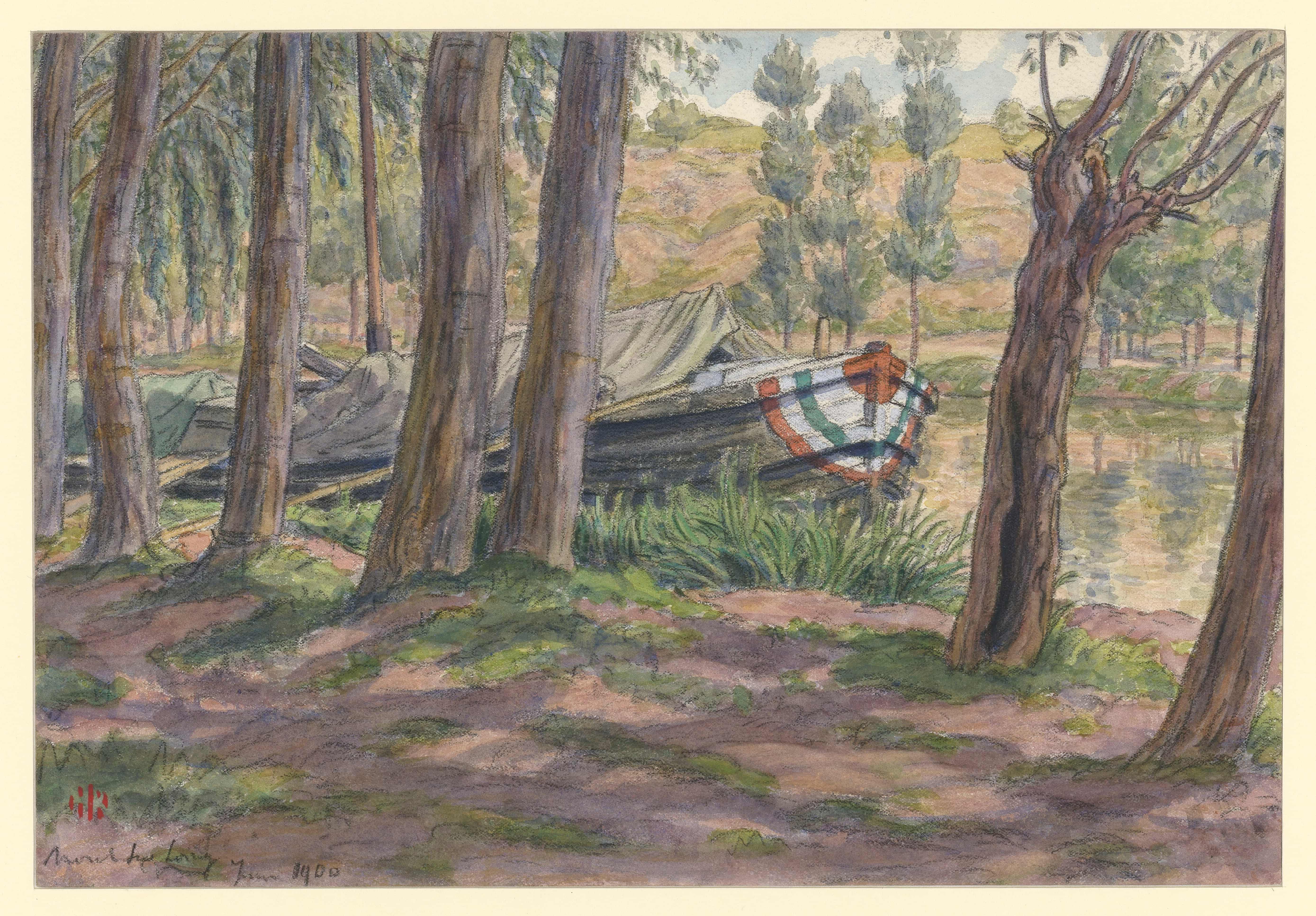 《卢万河畔莫雷》（Moret-sur-Loing）｜亨利·里维埃 Henri Rivière｜1900