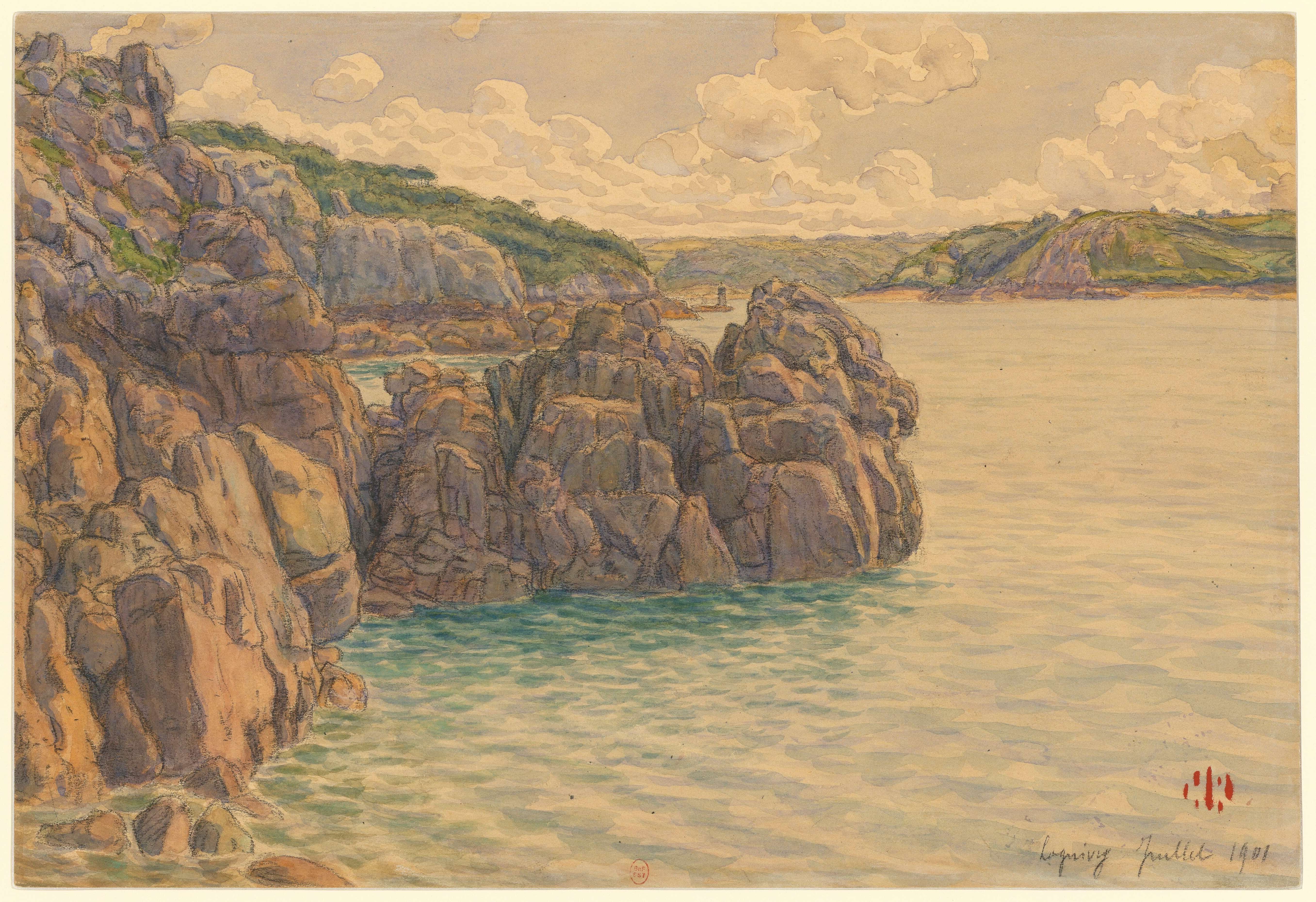《洛吉维》（Loguivy）｜亨利·里维埃 Henri Rivière｜1901