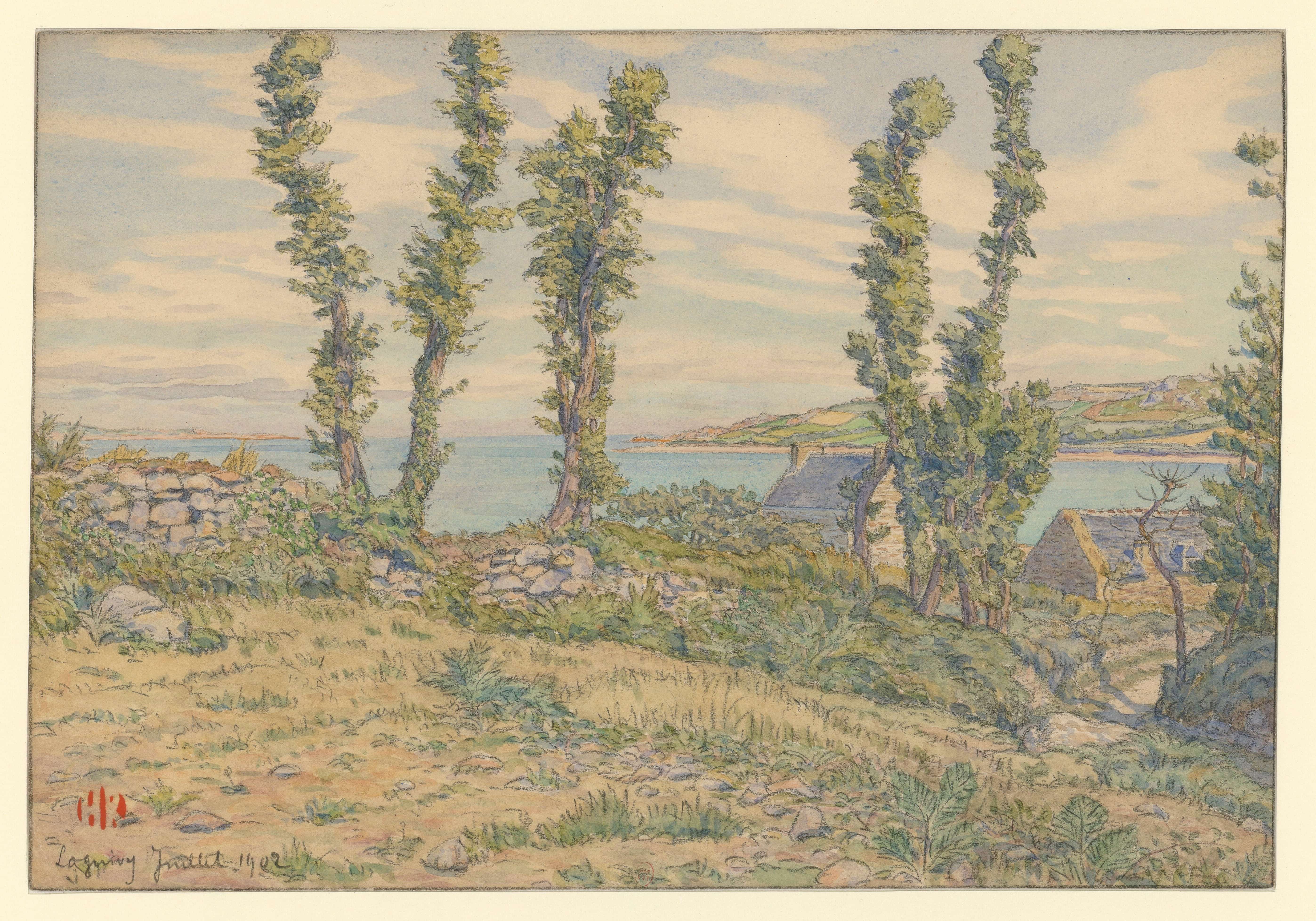 《洛吉维》（Loguivy）｜亨利·里维埃 Henri Rivière｜1902
