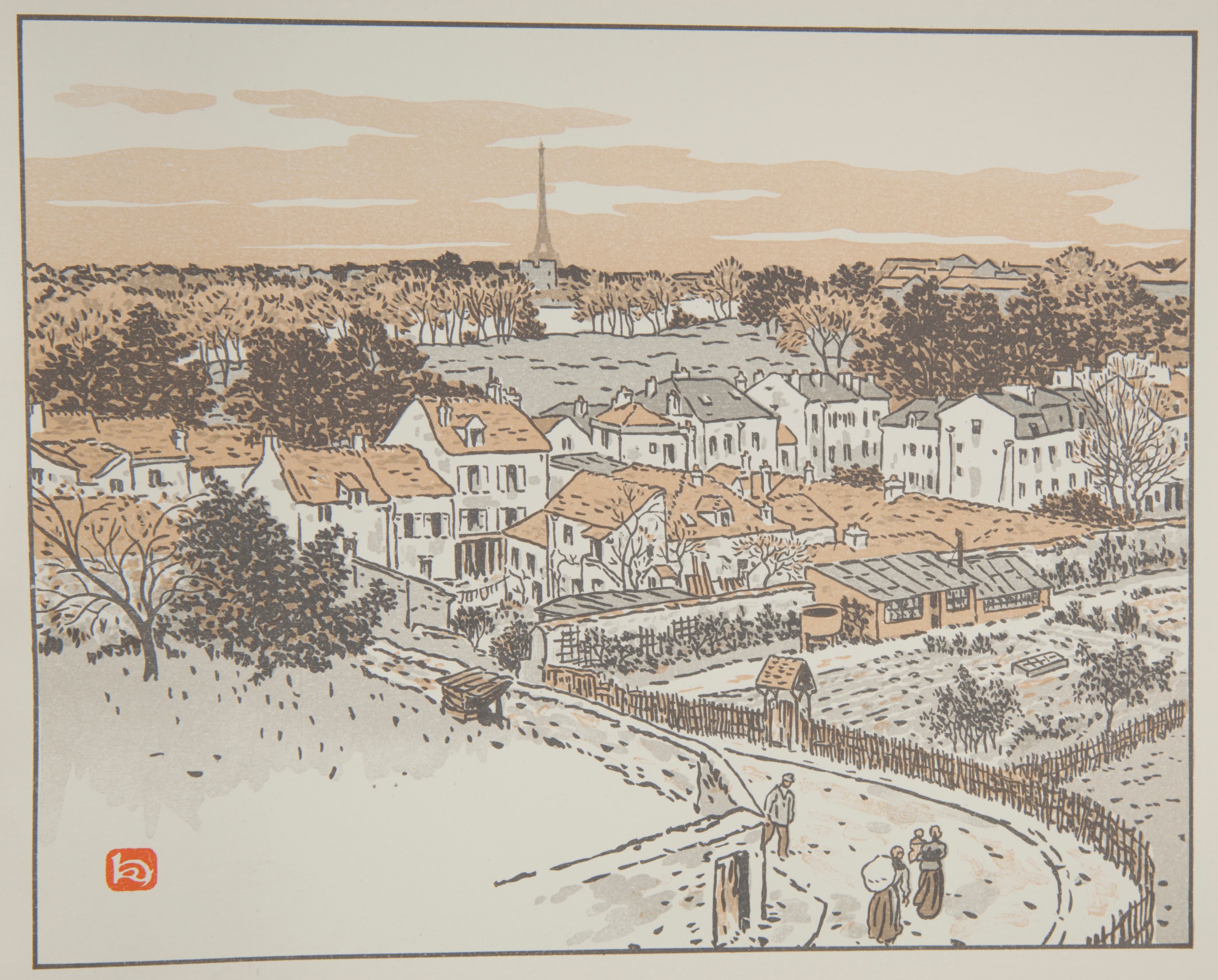 《从下默东站出发》（From Bas-Meudon station）｜亨利·里维埃 Henri Rivière｜1902
