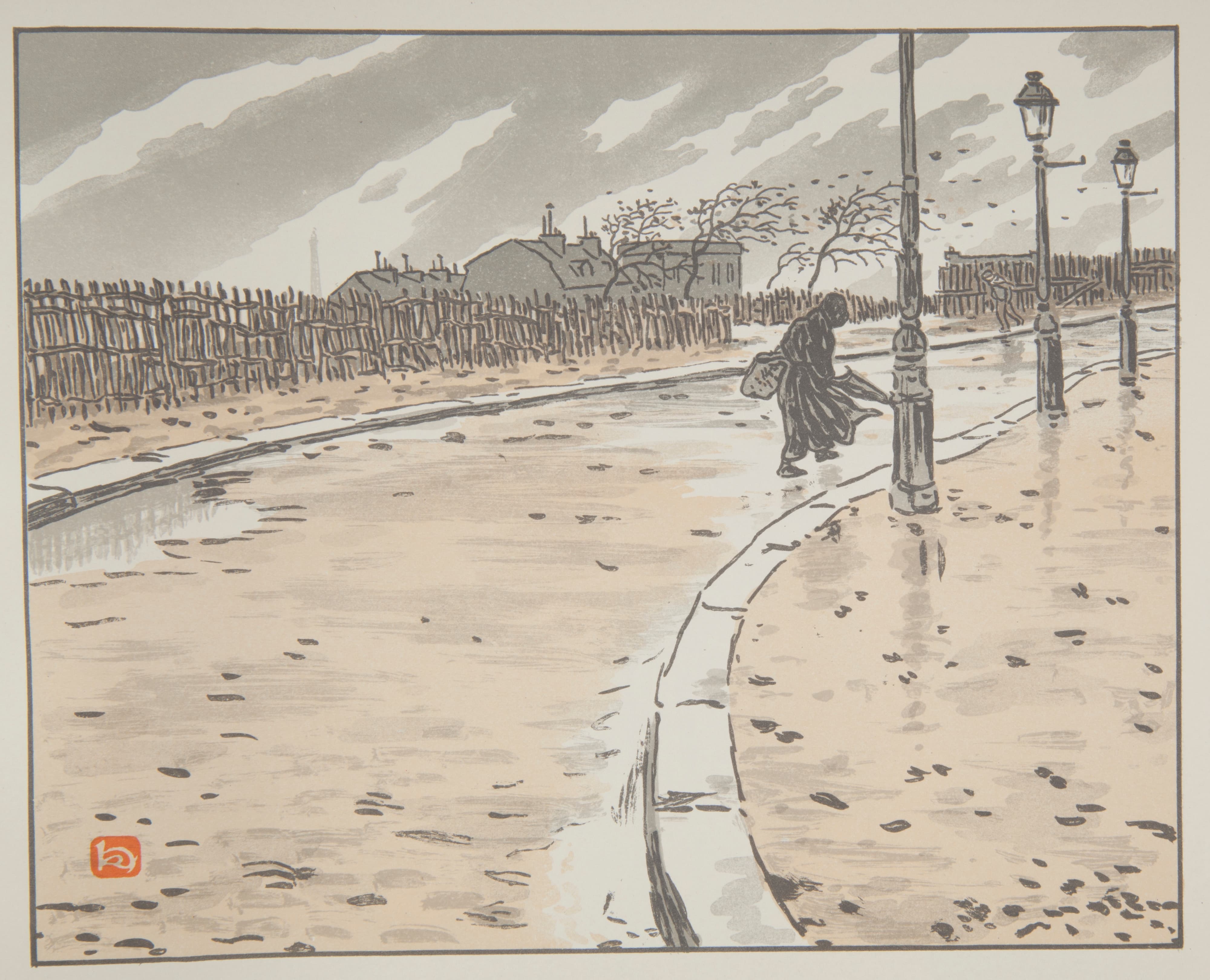 《从拉马克街出发》（From Lamark Street）｜亨利·里维埃 Henri Rivière｜1902