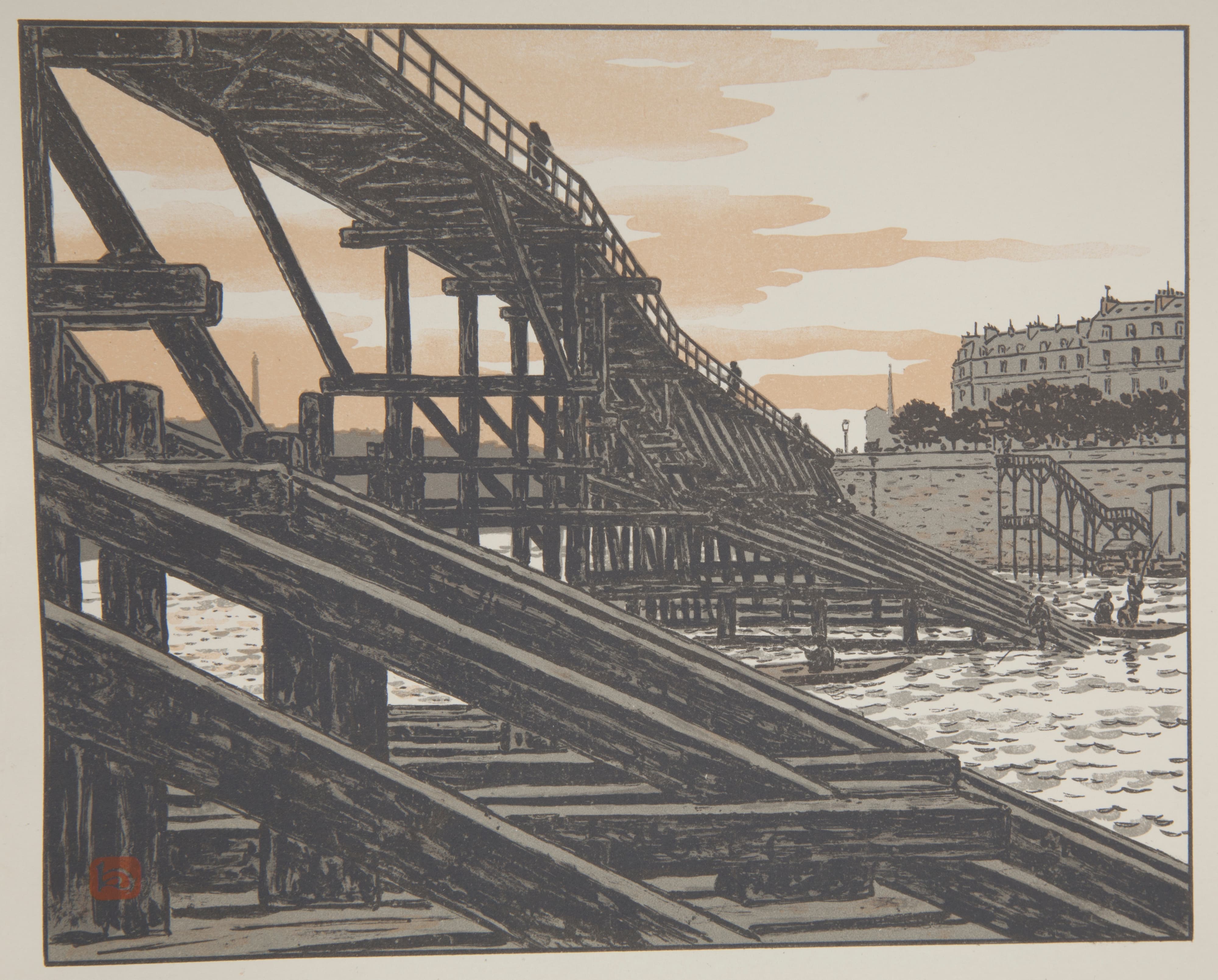 《从埃斯塔卡德出发》（From the Estacade）｜亨利·里维埃 Henri Rivière｜1902