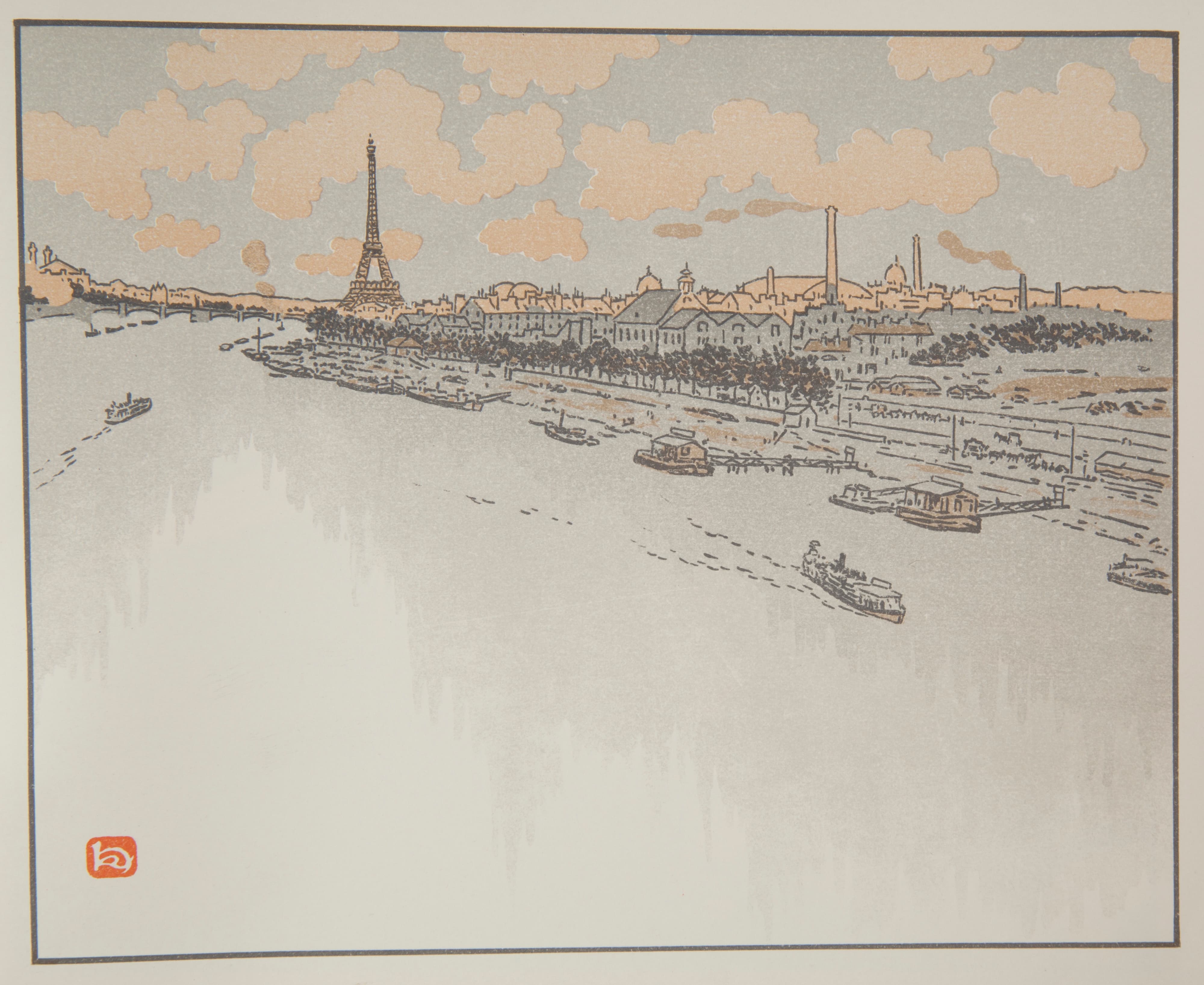 《从日点出发》（From Point-du-Jour）｜亨利·里维埃 Henri Rivière｜1902