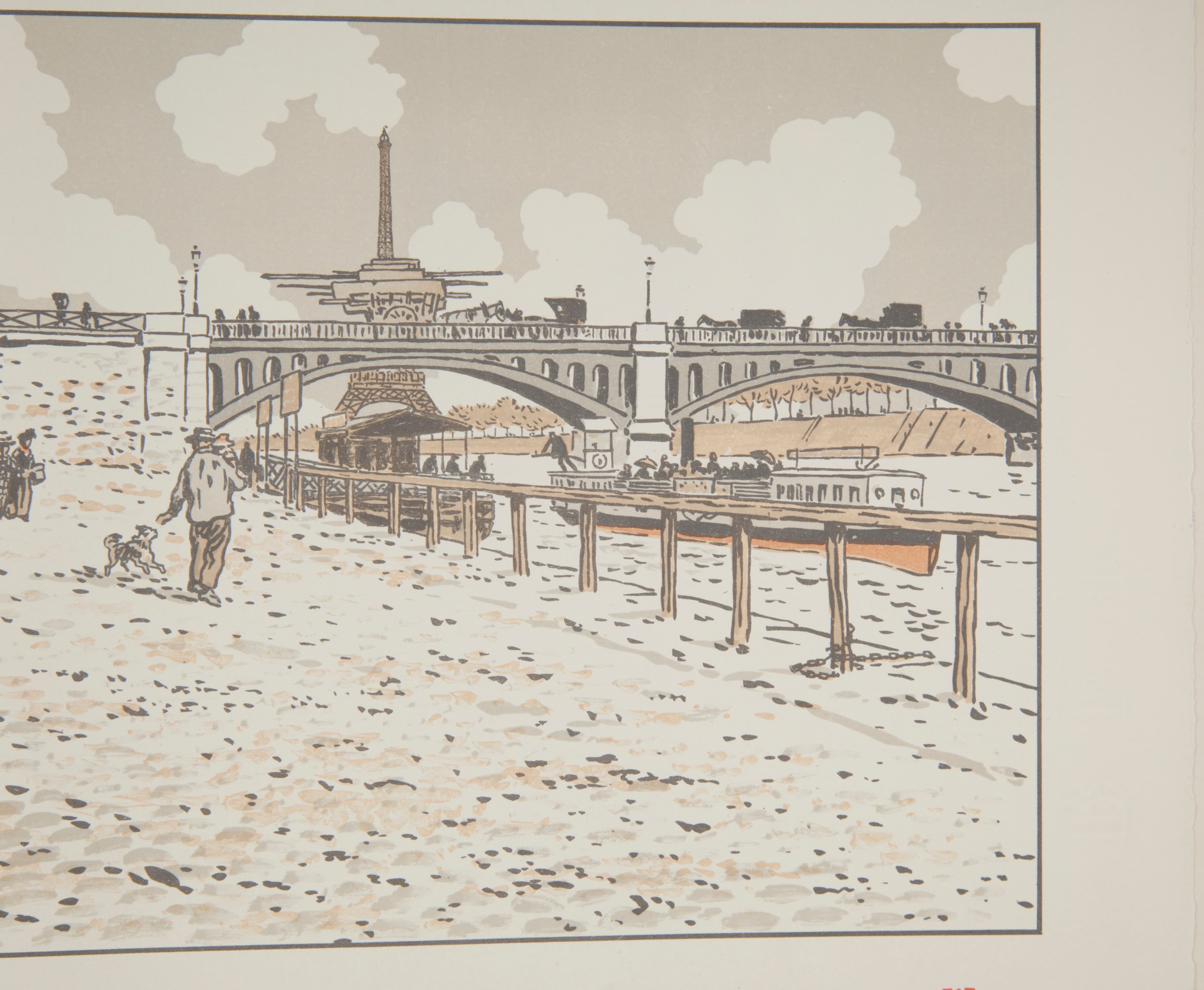 《从格勒内尔桥出发》（From the Pont de Grenelle）｜亨利·里维埃 Henri Rivière｜1902