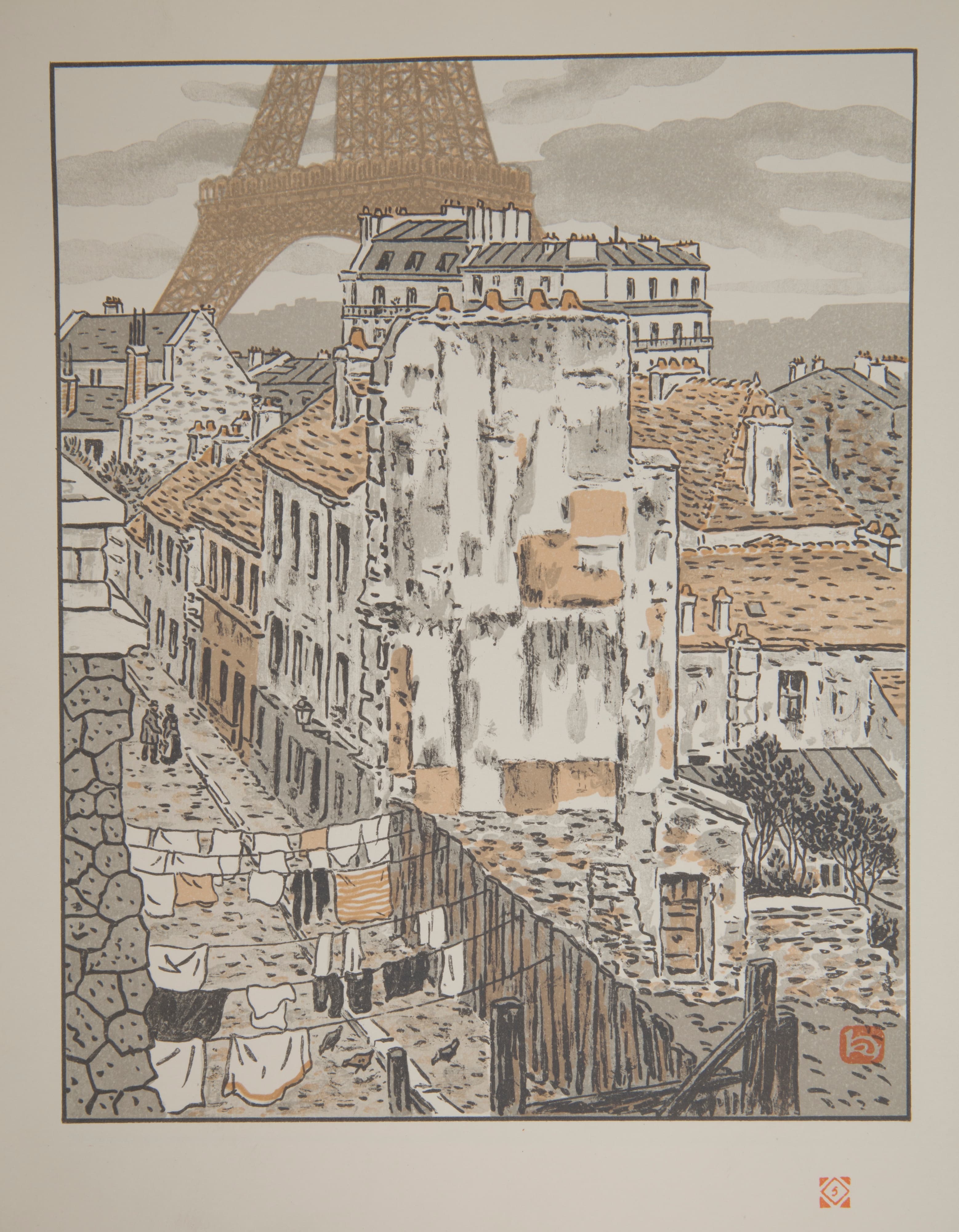 《贝多芬街》（Rue Beethoven）｜亨利·里维埃 Henri Rivière｜1902