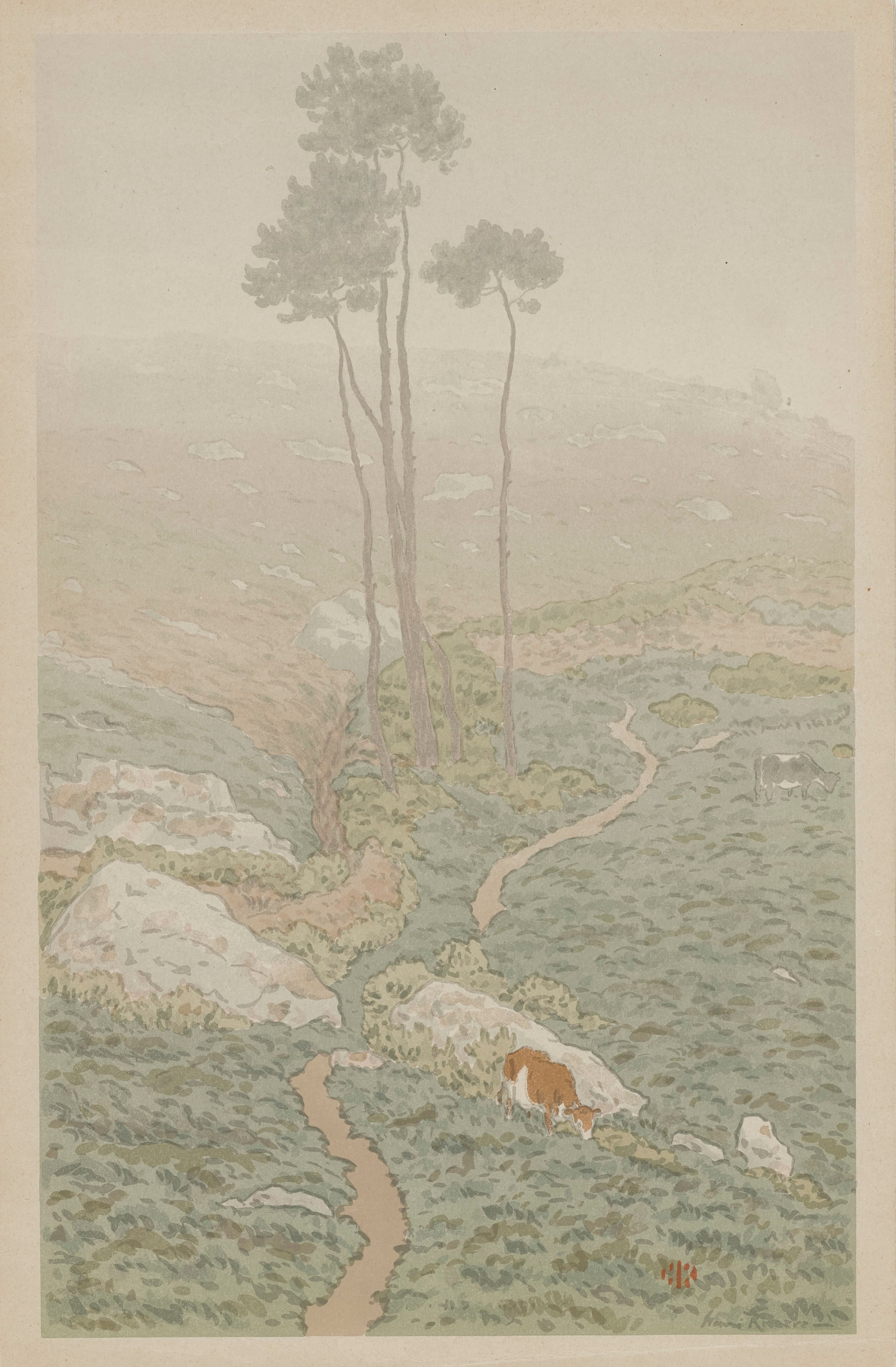 《晨雾》（Morning mist）｜亨利·里维埃 Henri Rivière｜1902